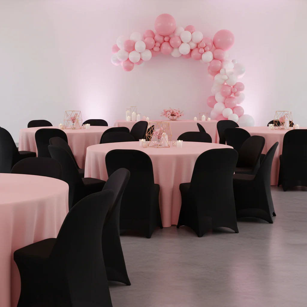 Folding Spandex Chair Cover - Black - Image 4