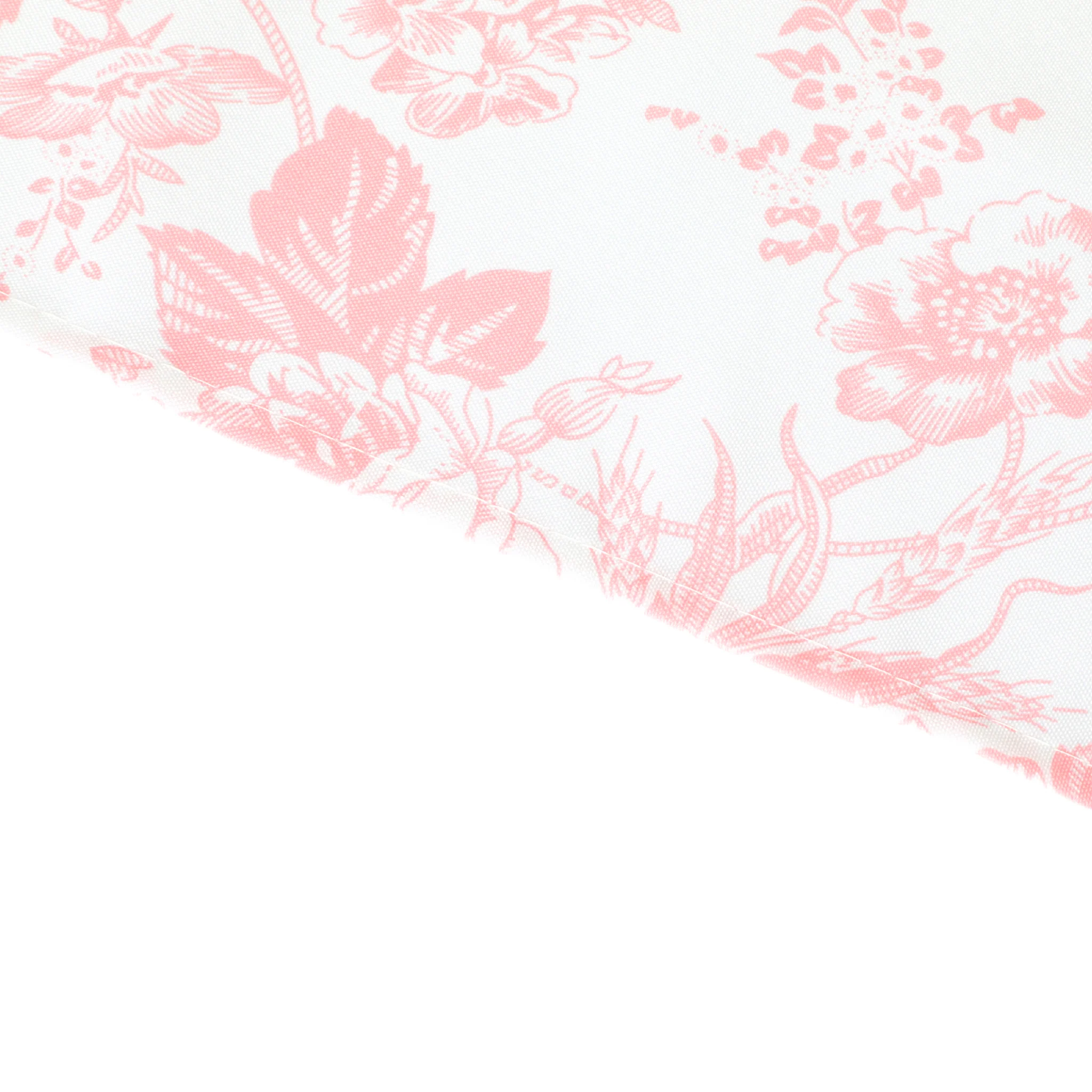 French Toile 20"x20" Linen Napkin (5pc/pk) - Coral - Image 3