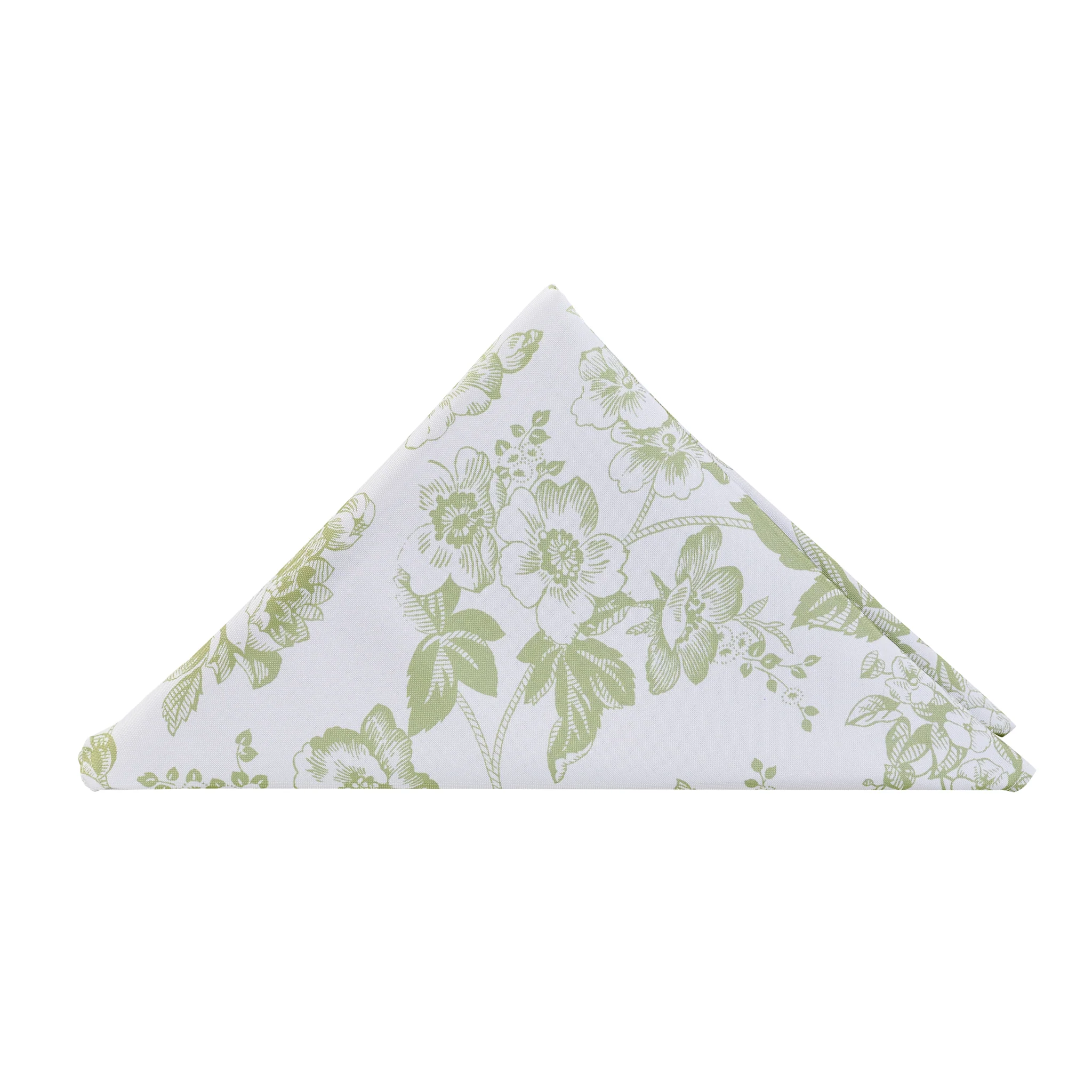 French Toile 20"x20" Linen Napkin (5pc/pk) - Sage Green - Image 3