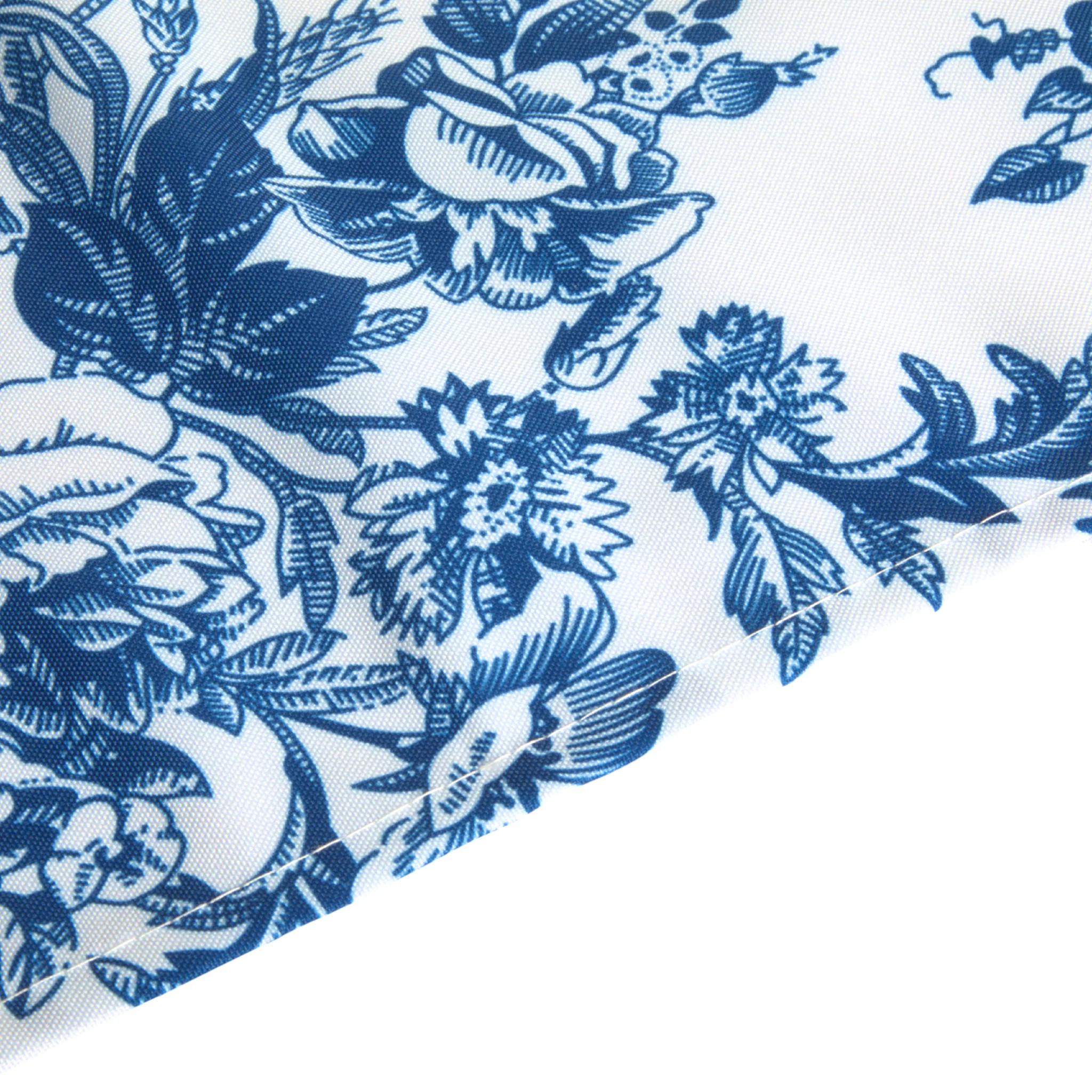 French Toile 90"x132" Rectangular Tablecloth - Blue - Image 7
