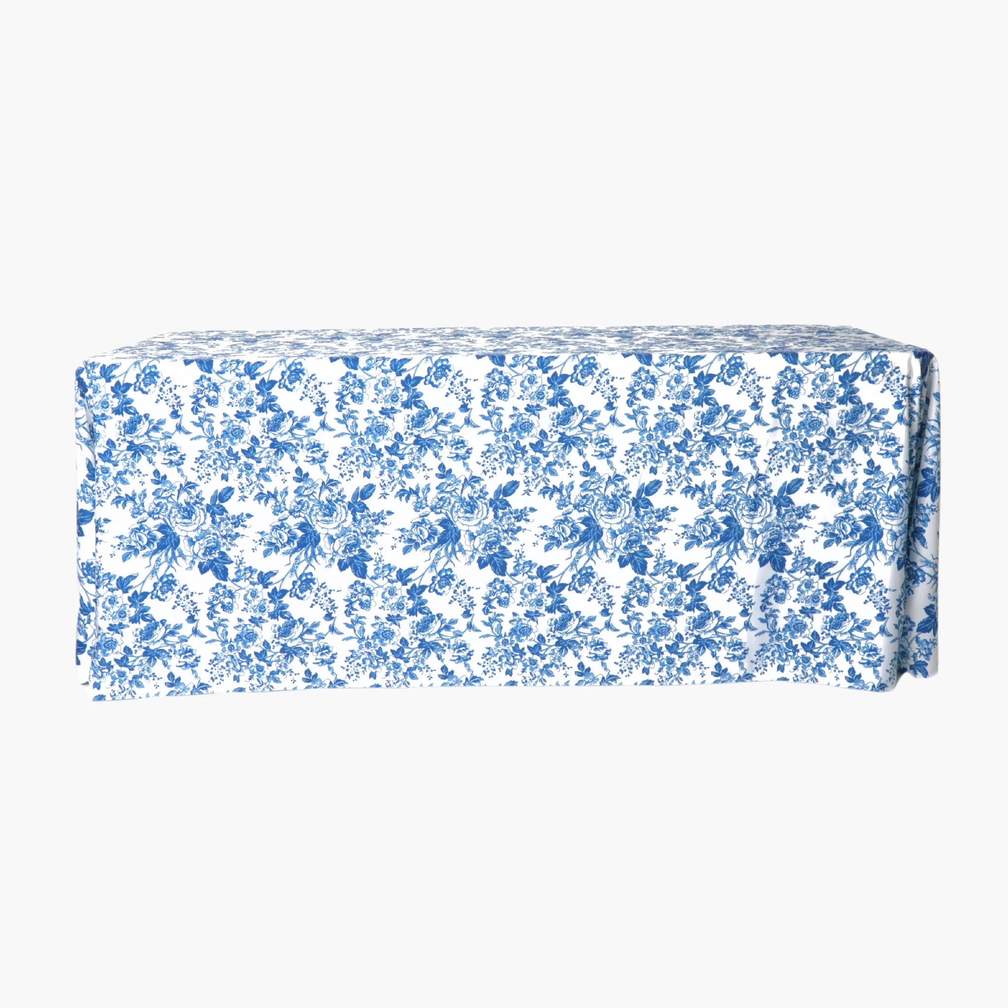 French Toile 90"x156" Rectangular Tablecloth - Blue