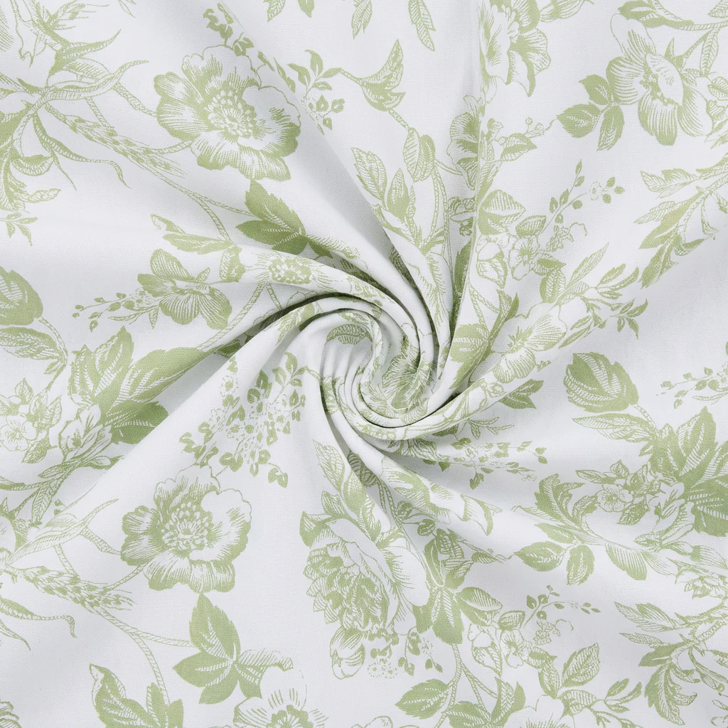 French Toile 90"x156" Rectangular Tablecloth - Sage Green - Image 3