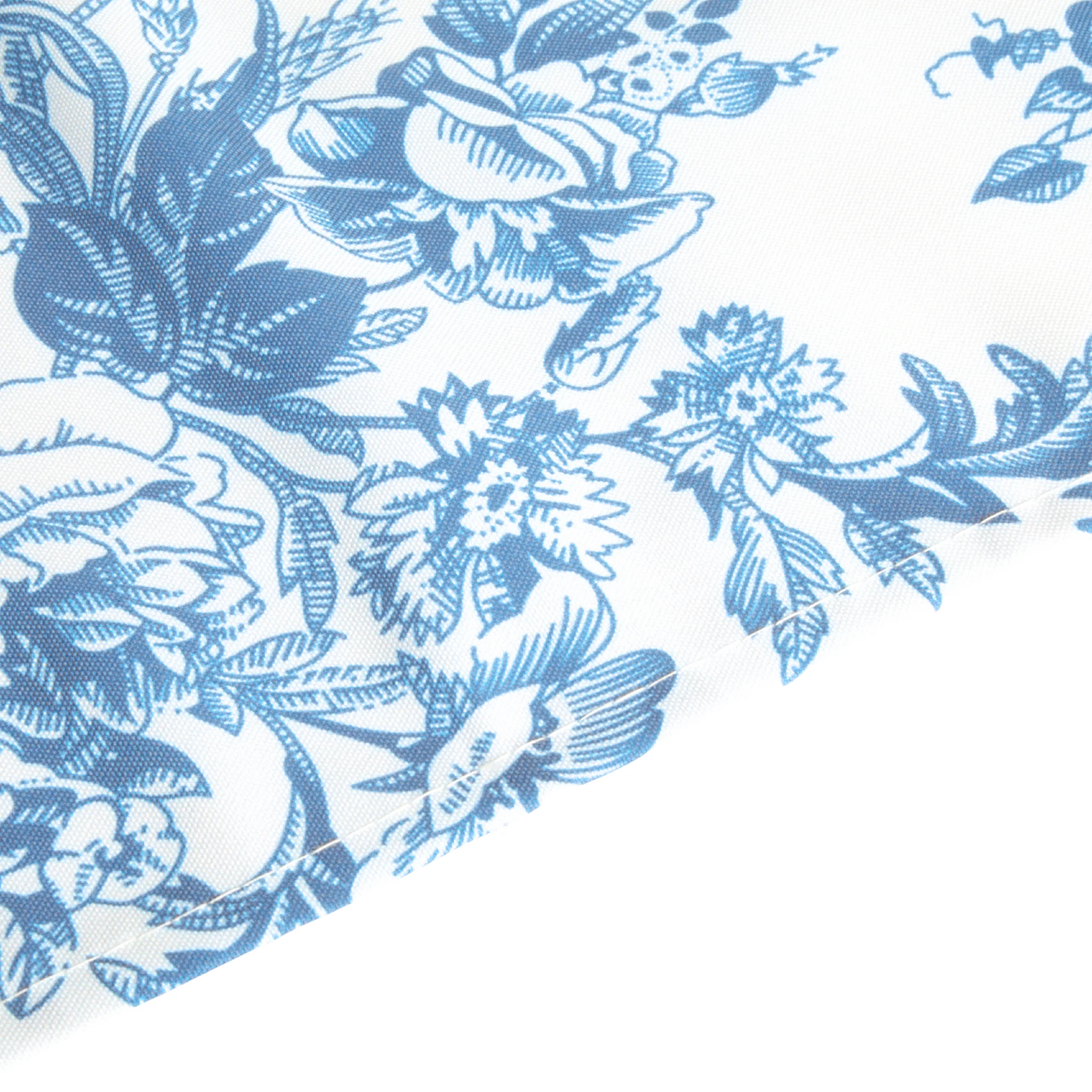 French Toile King 108"x156" Rectangular Tablecloth - Baby Blue - Image 4