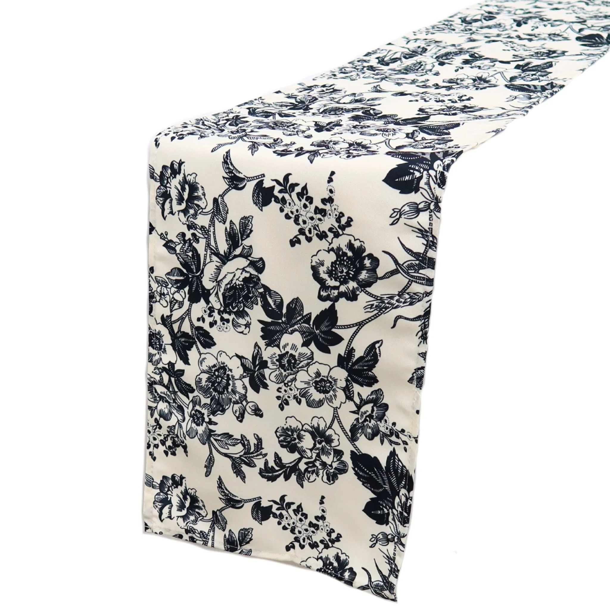 French Toile Table Runner - Black - Image 3