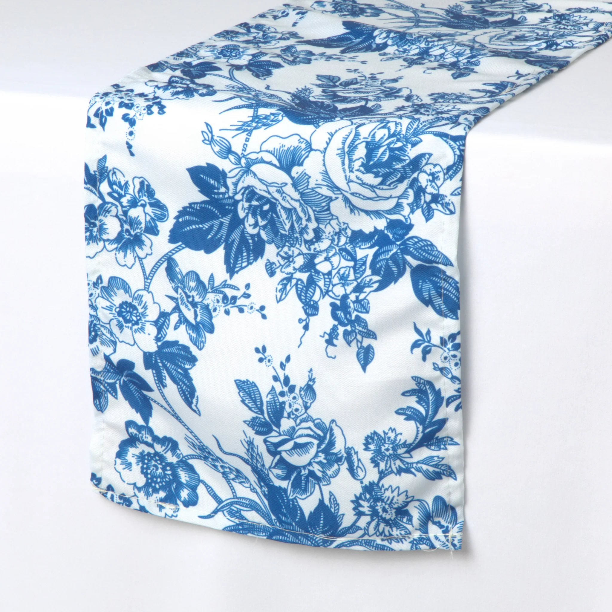French Toile Table Runner - Blue - Image 7