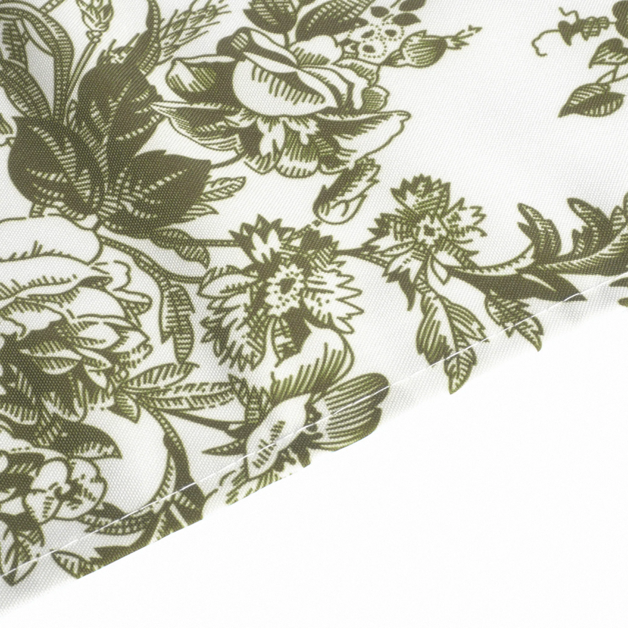 French Toile Table Runner - Olive Green - Image 3