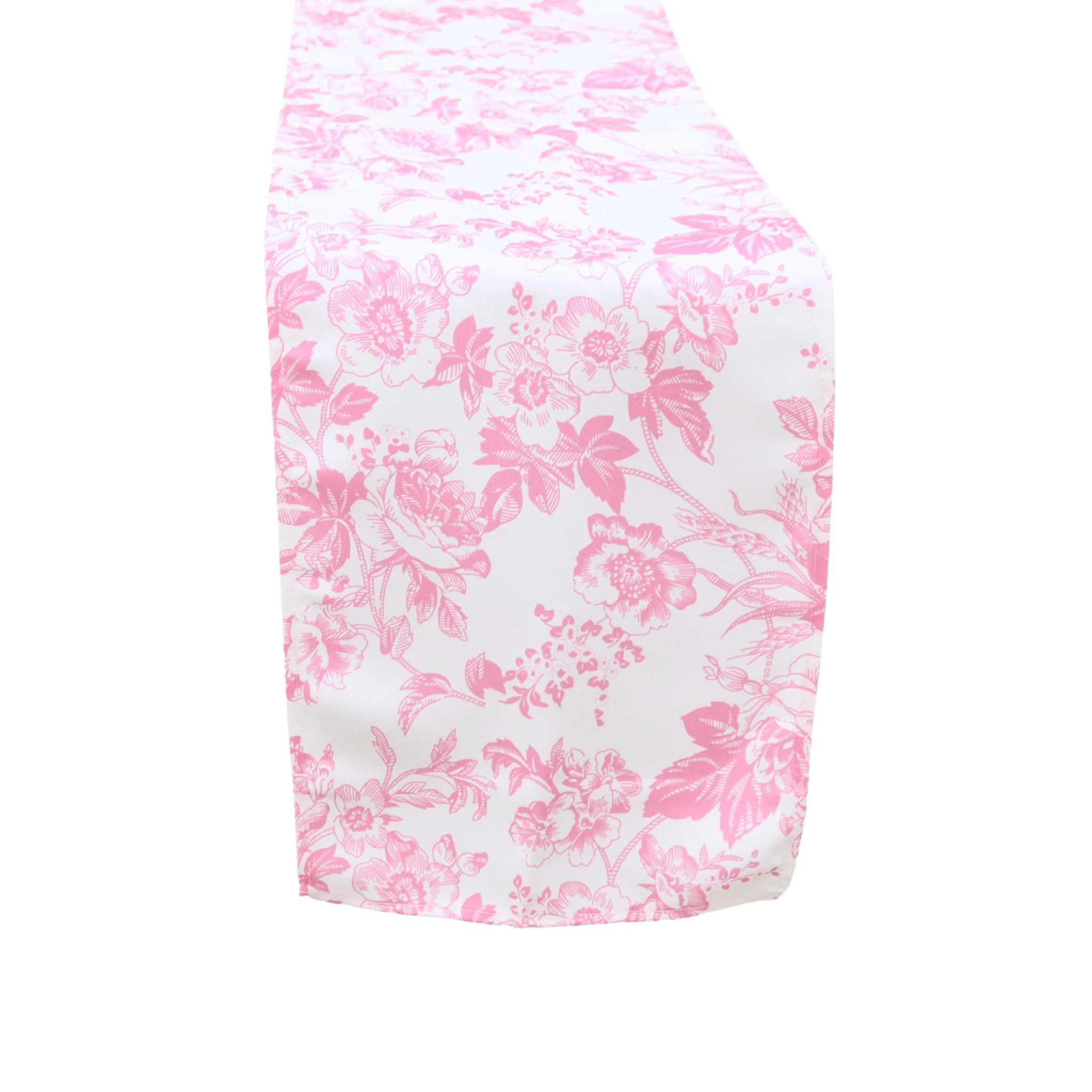 French Toile Table Runner - Pink - Image 2