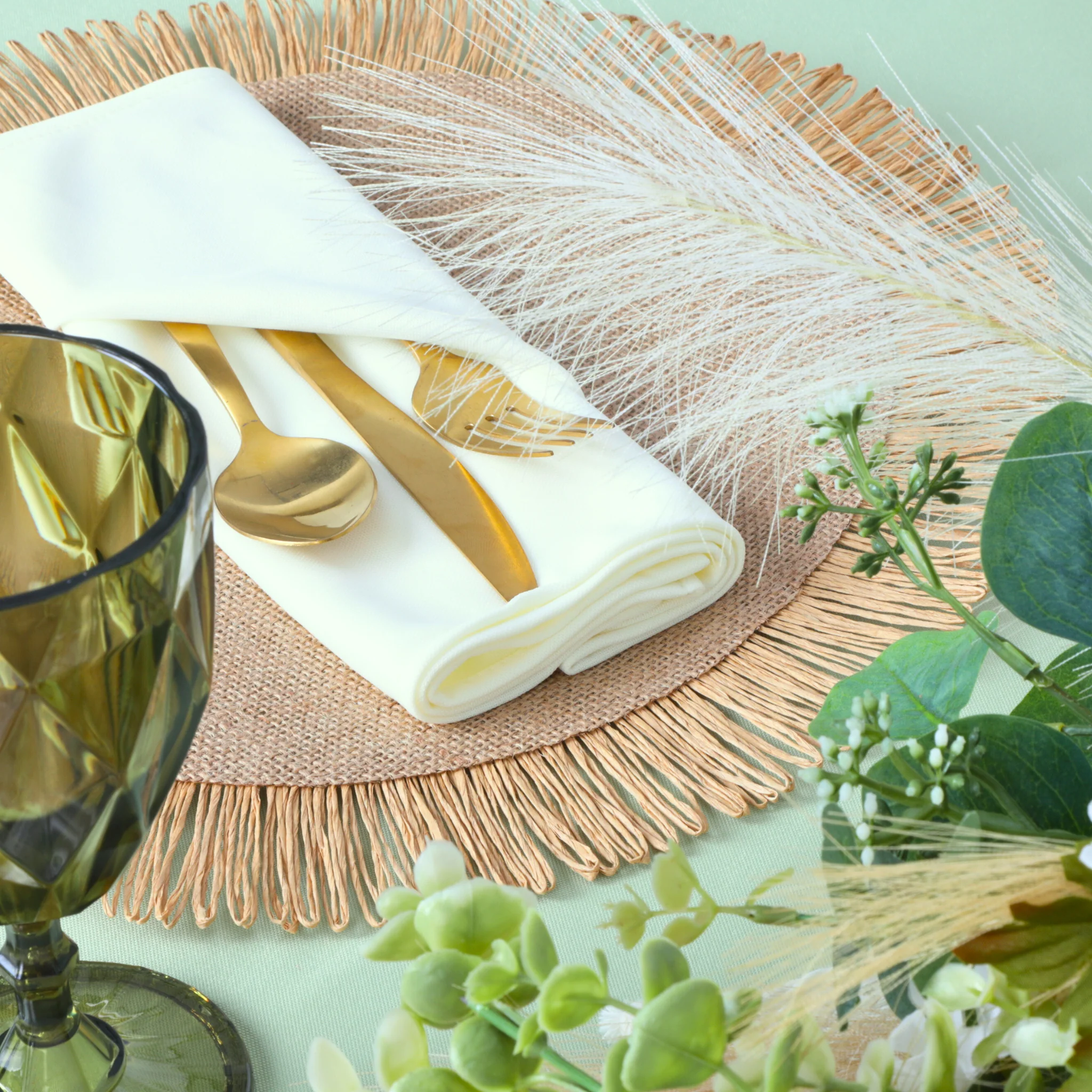 4 pc/set Fringed Edge Woven 15" Placemats - Image 4