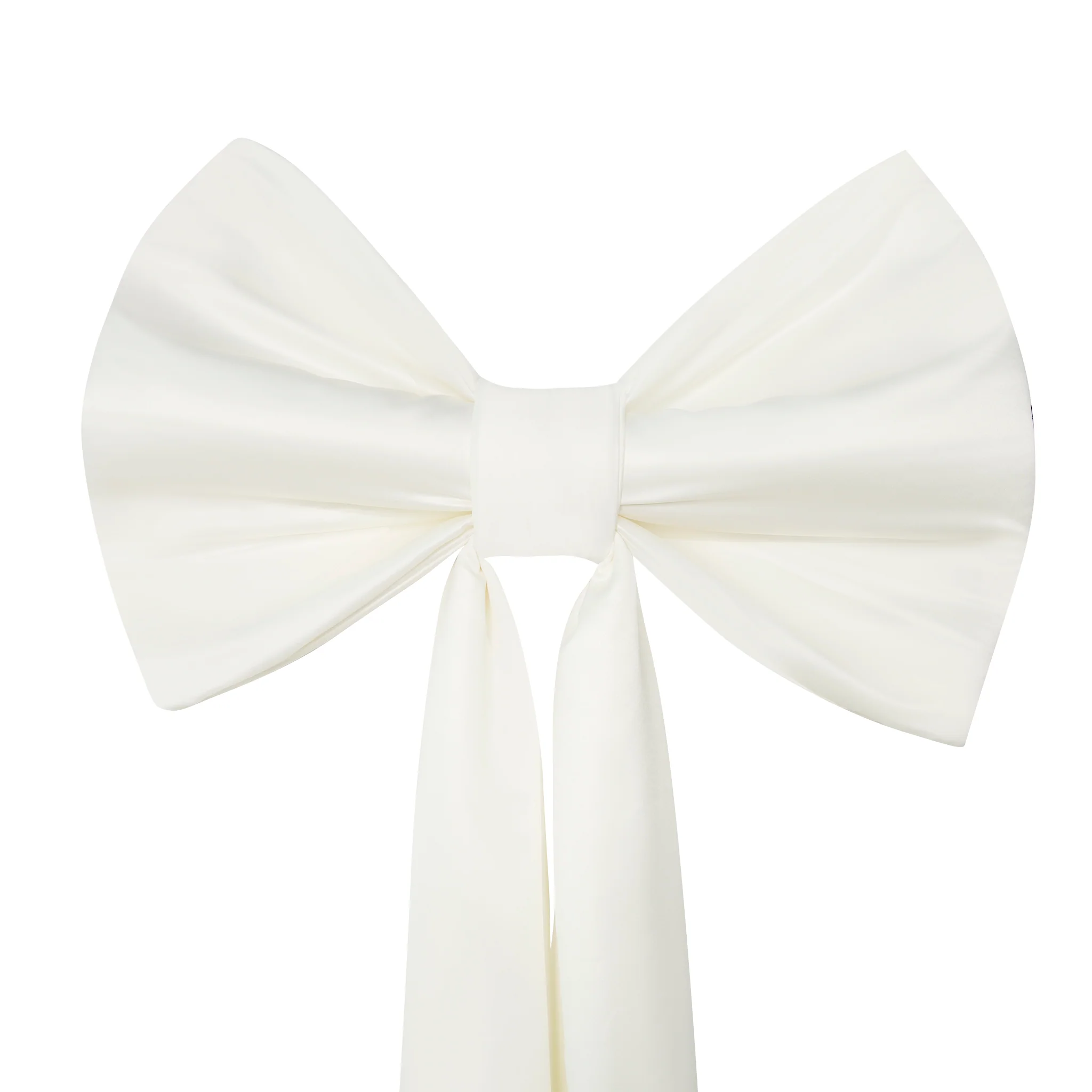 XL Giant Fabric Bow for Backdrop - Ivory - Image 3