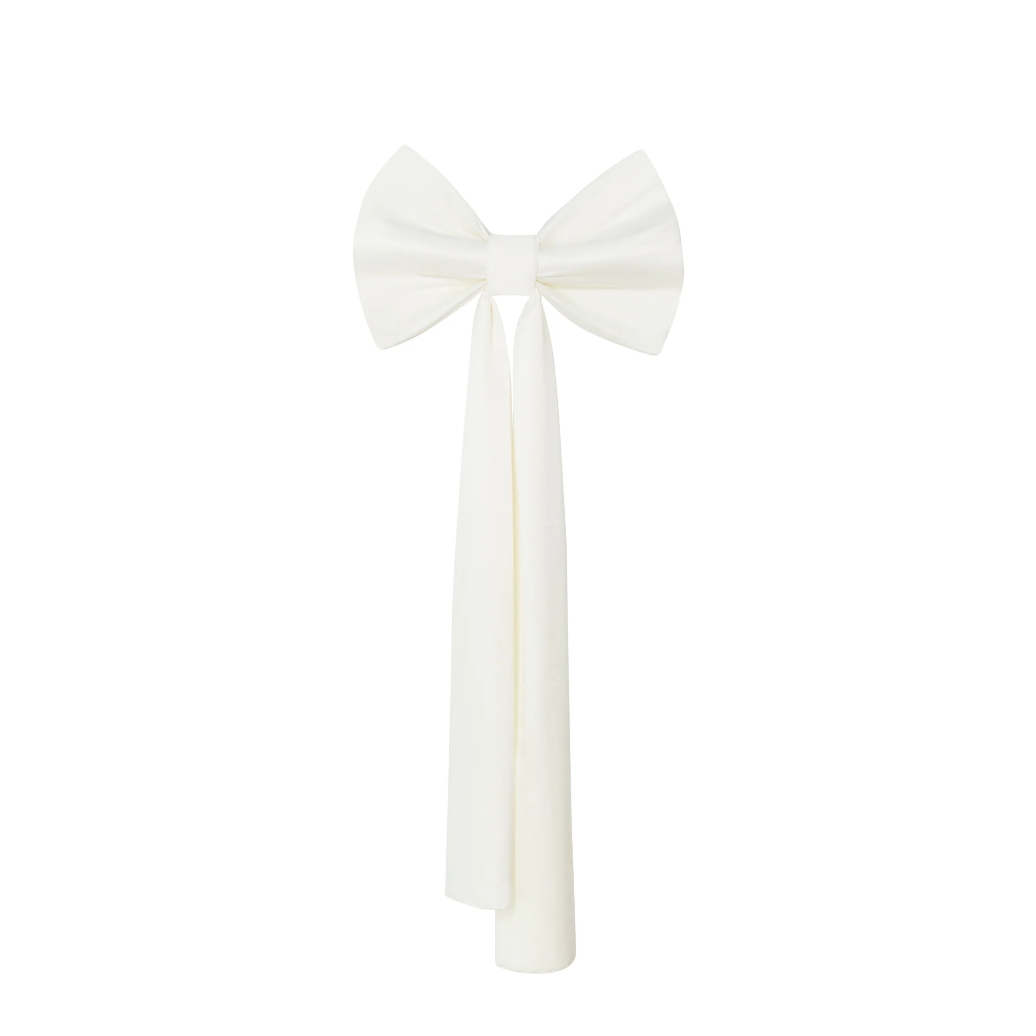 XL Giant Fabric Bow for Backdrop - Ivory - Image 4