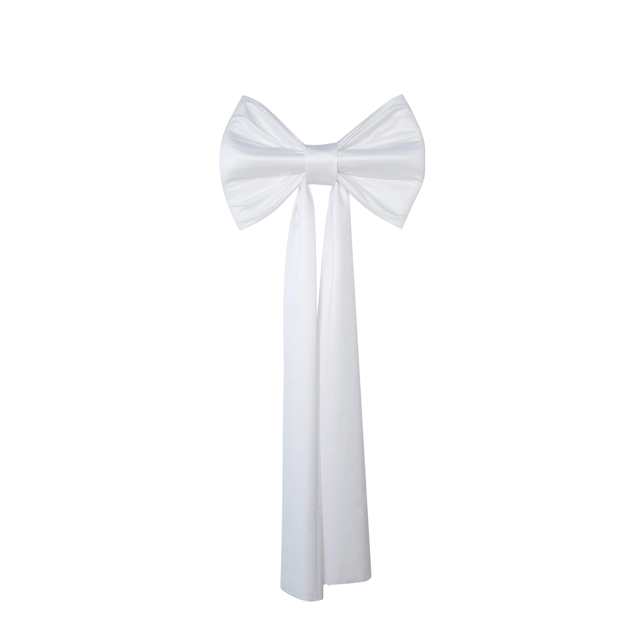 XL Giant Fabric Bow for Backdrop - White - Image 4