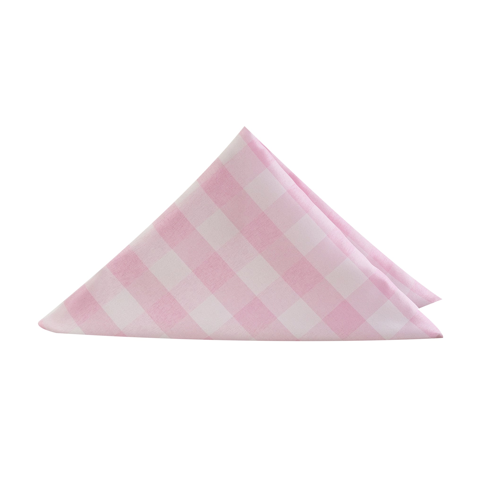5 pcs/pk Gingham Checkered Polyester Napkin 20"x20" - Pink & White - Image 3