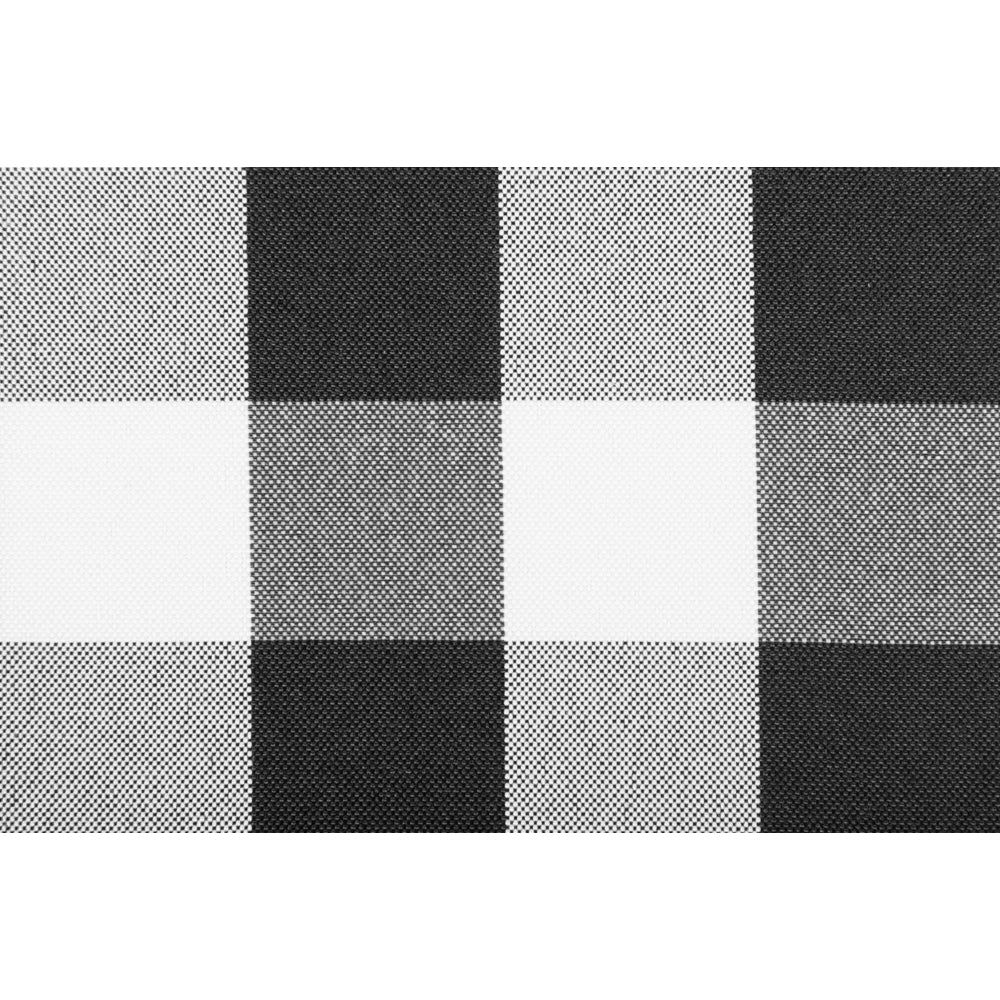 Gingham Checkered Square 70"x70" Polyester Overlay/Tablecloth - Black & White - Image 2