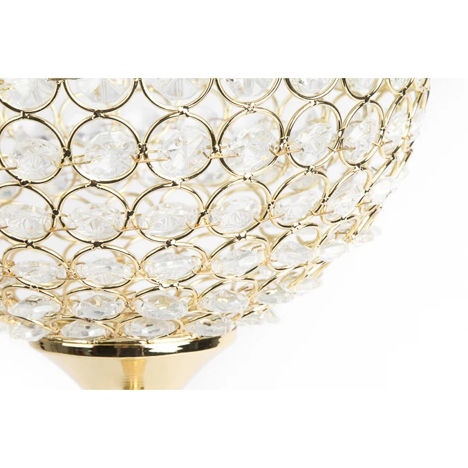 Glass Crystal Bowl/Ball Centerpiece on Stand 36" - Gold - Image 3