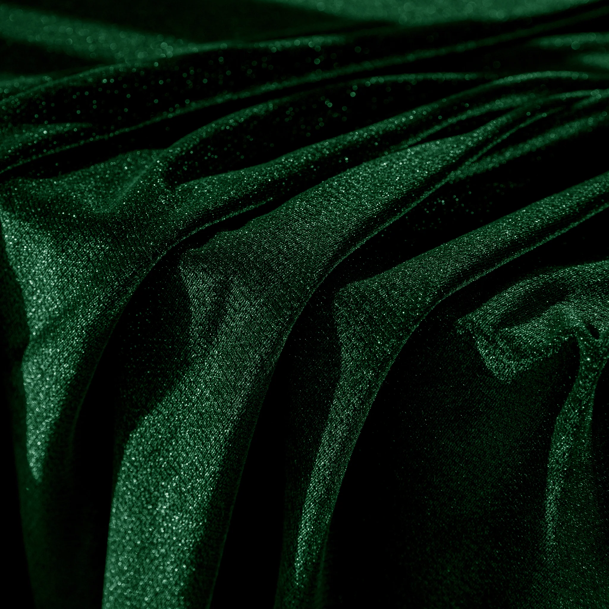 Glitter Velvet 120" Round Tablecloth - Emerald Green - Image 4