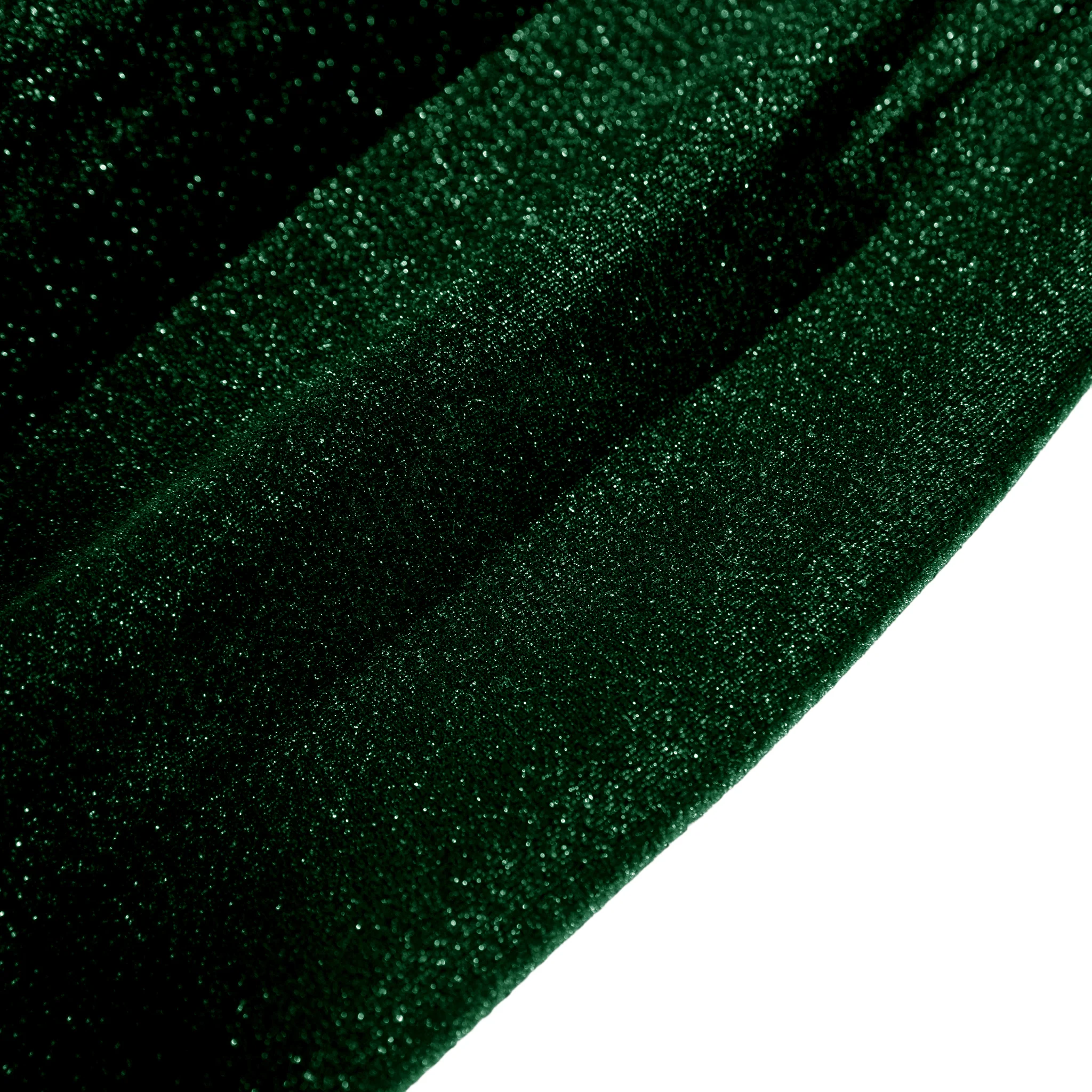 Glitter Velvet 120" Round Tablecloth - Emerald Green - Image 5