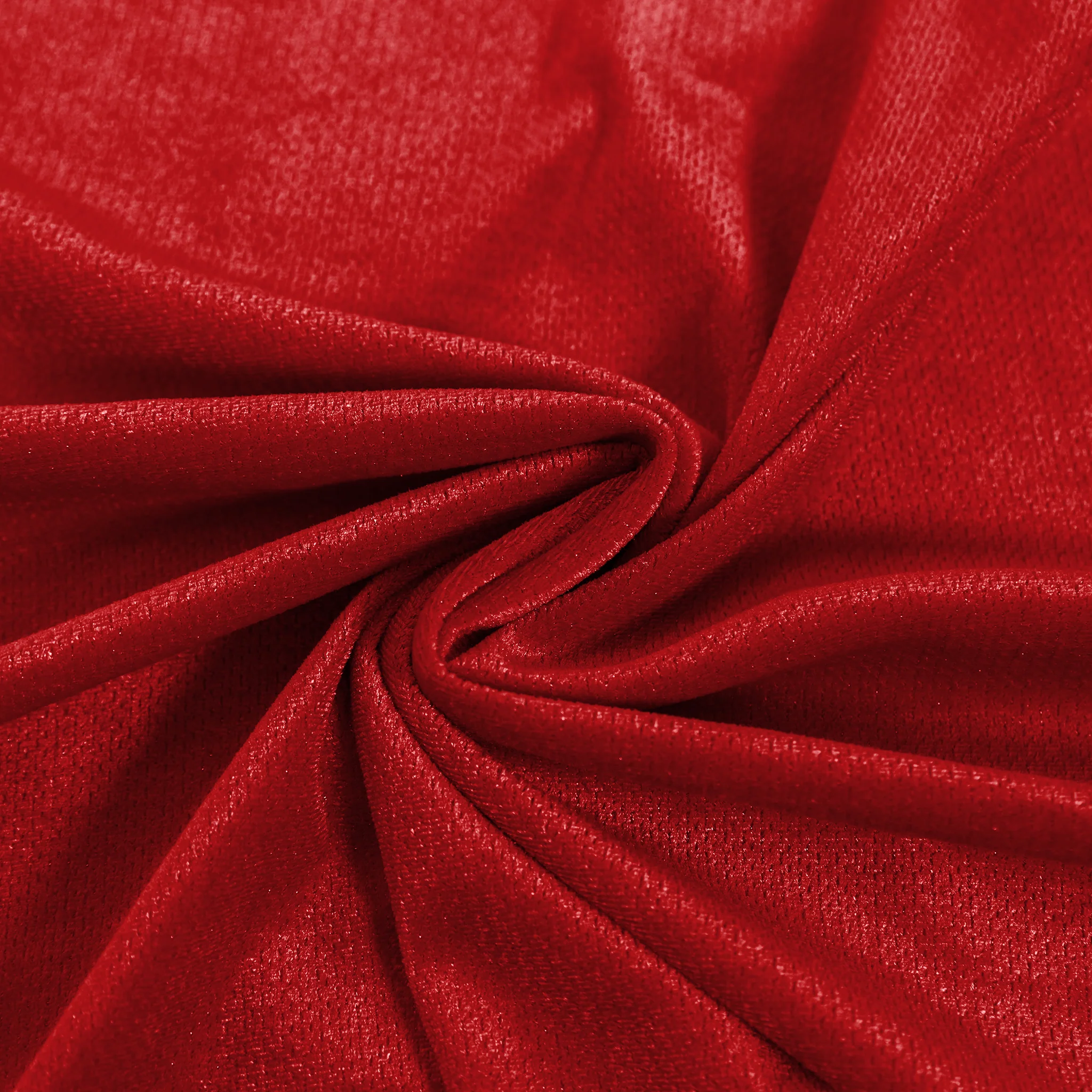 Glitter Velvet 120" Round Tablecloth - Red - Image 3