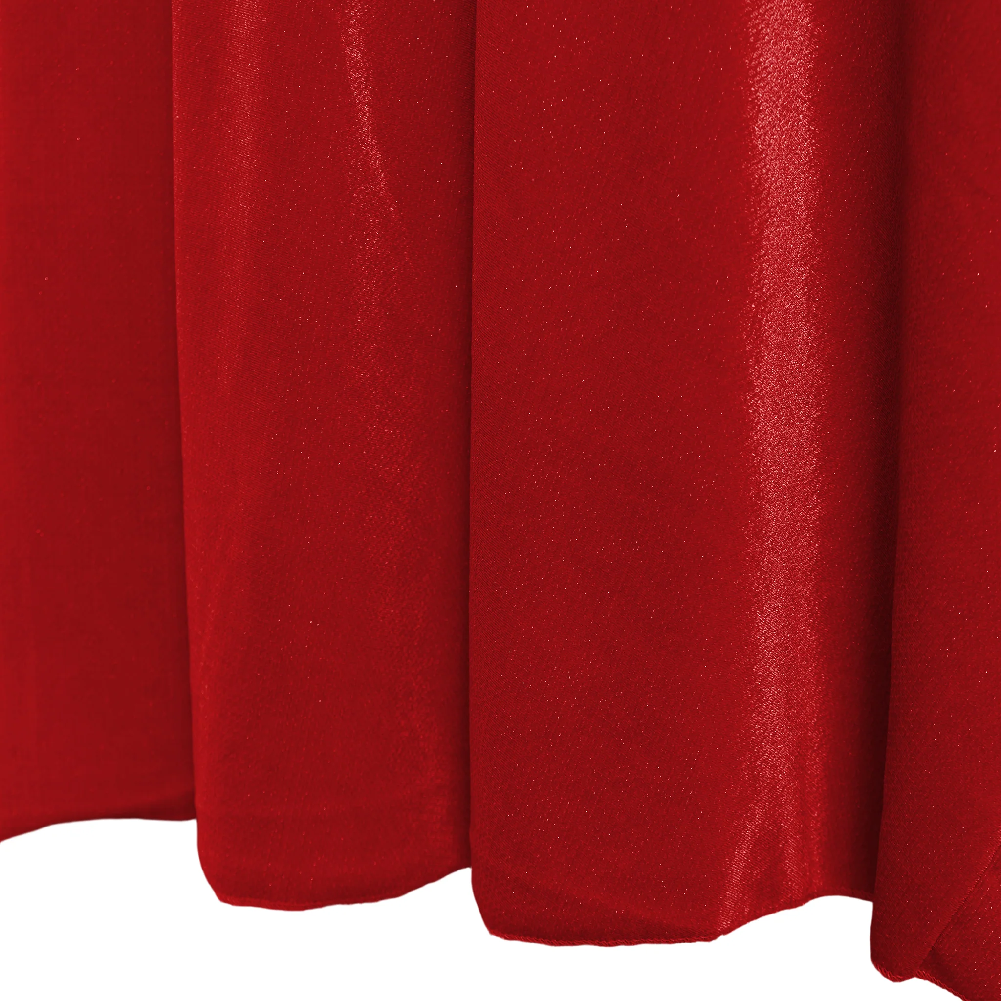 Glitter Velvet 120" Round Tablecloth - Red - Image 5