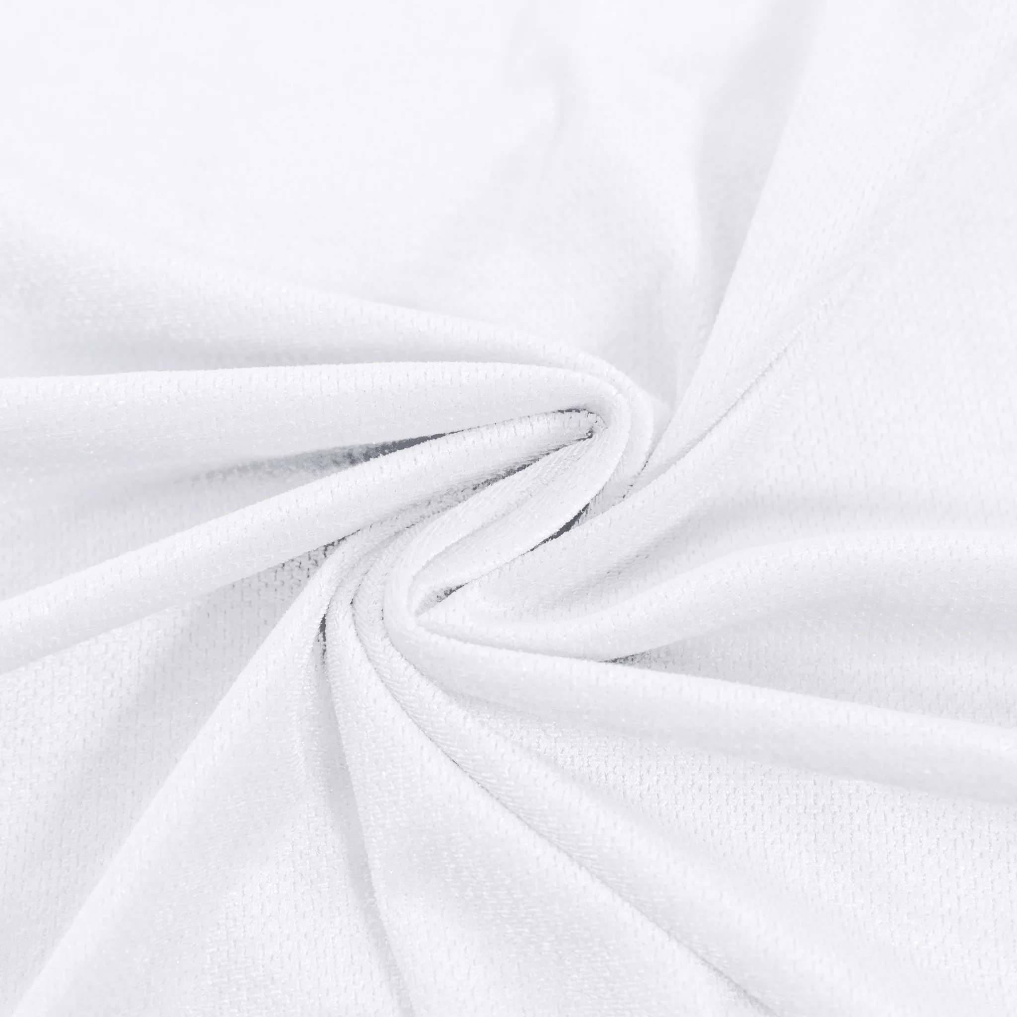 Glitter Velvet 120" Round Tablecloth - White - Image 3