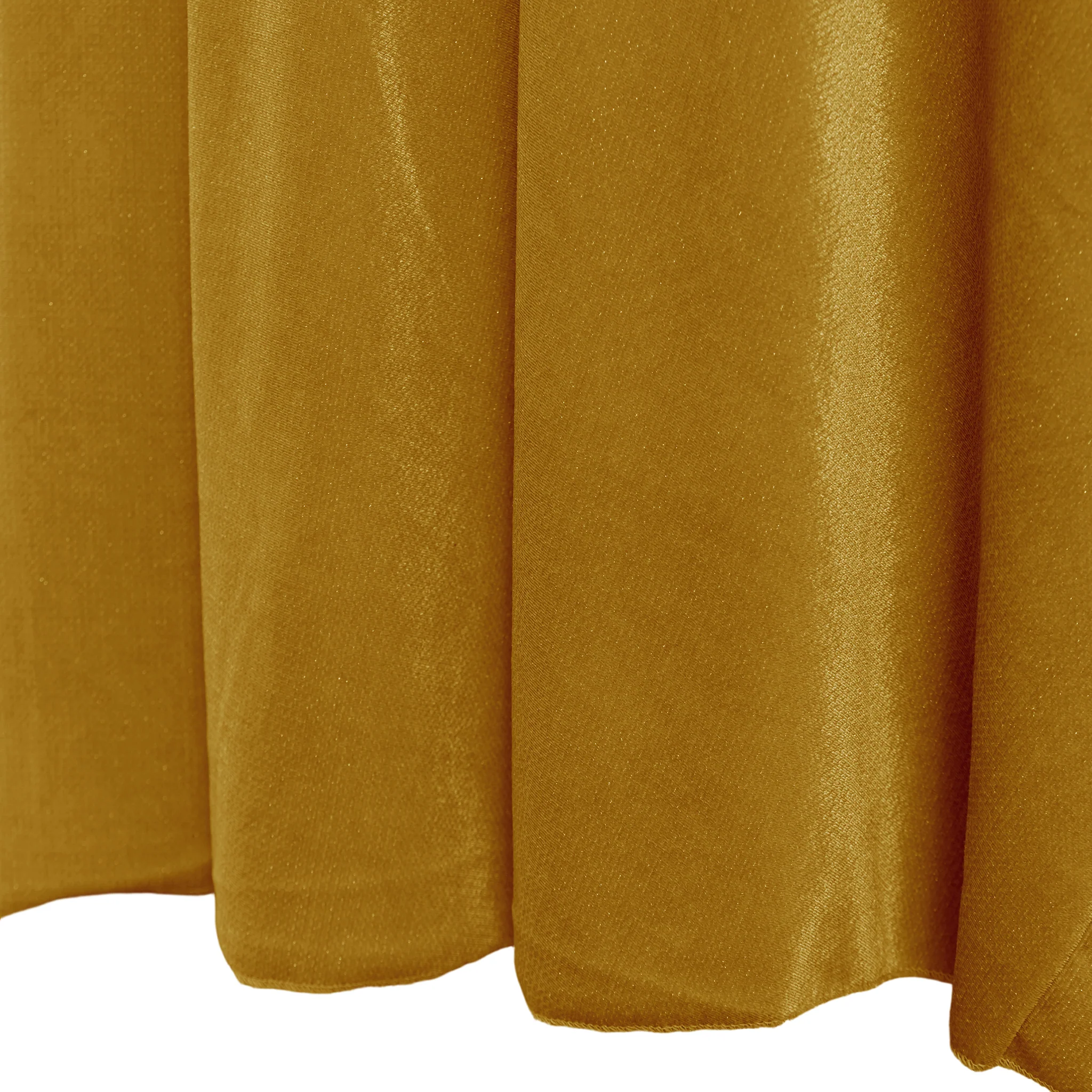 Glitter Velvet 132" Round Tablecloth - Gold - Image 6