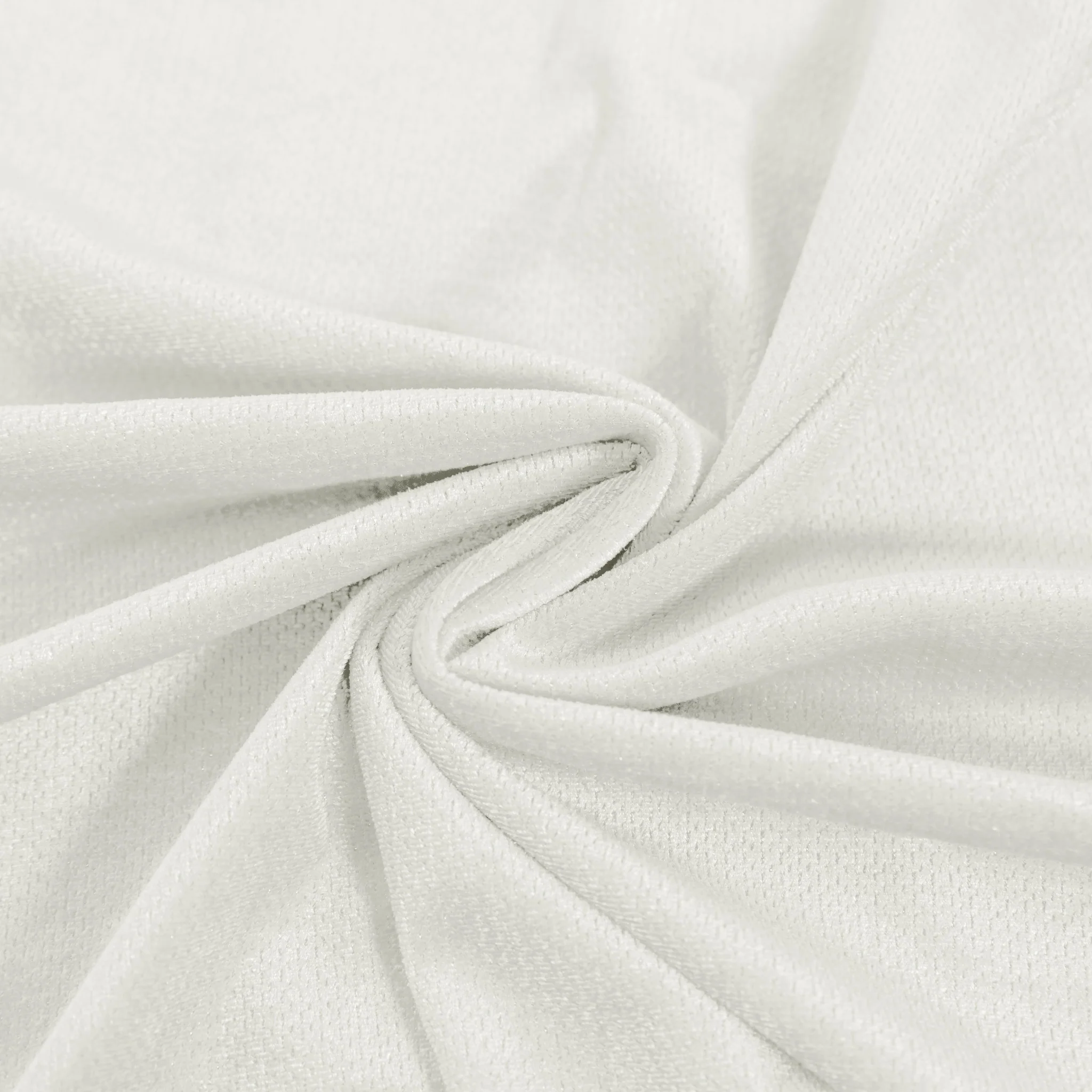 Glitter Velvet 132" Round Tablecloth - Ivory - Image 3