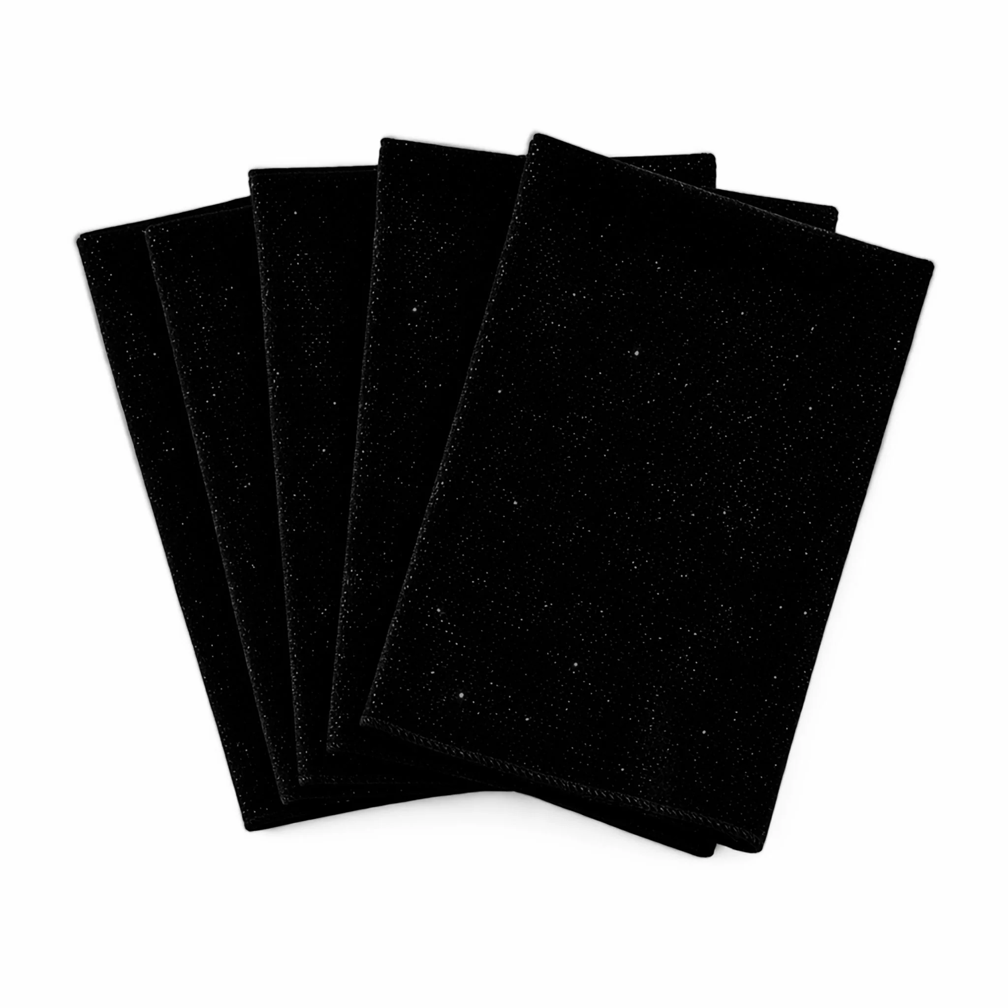 5 pcs/pk Glitter Velvet 20"x20" Linen Napkin - Black