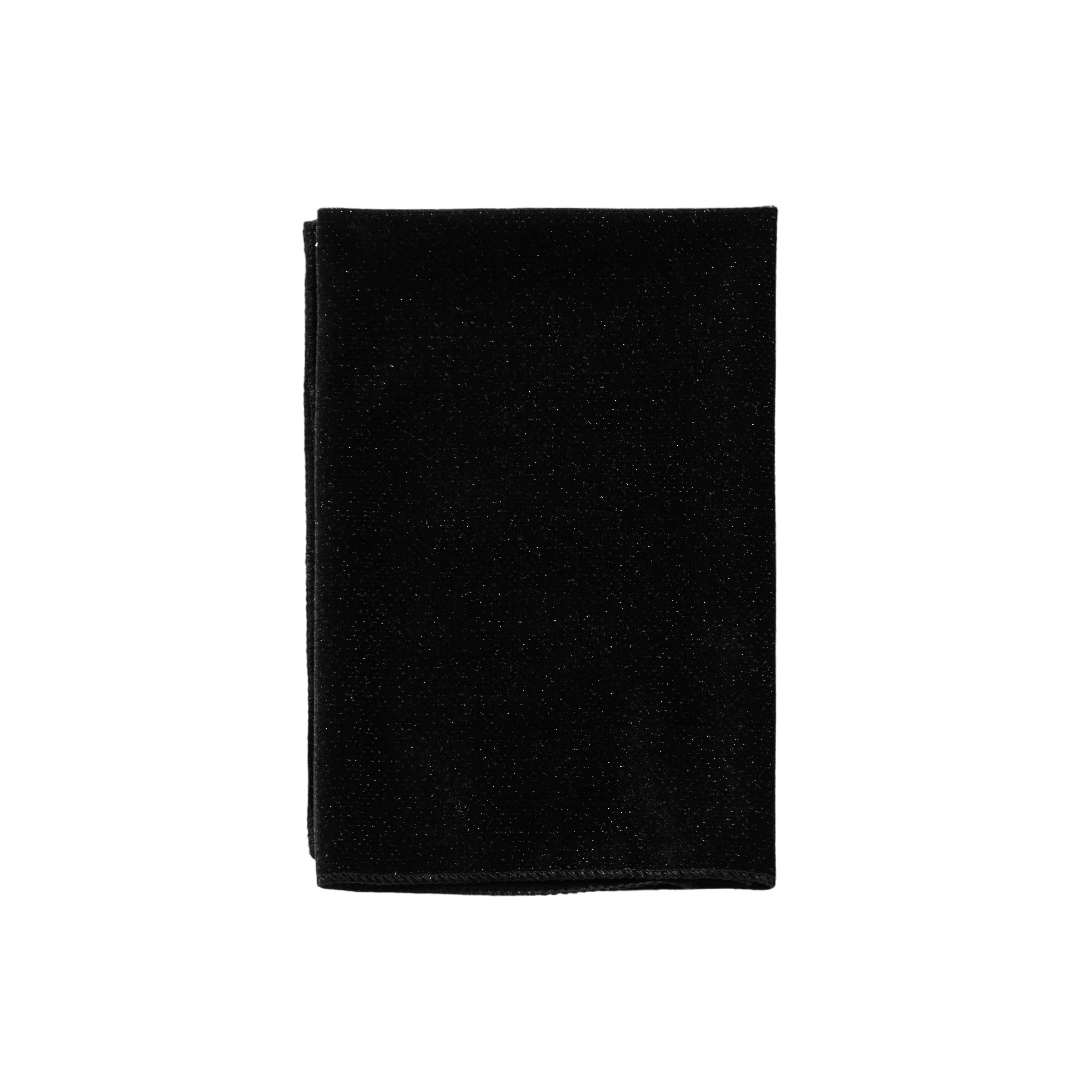 5 pcs/pk Glitter Velvet 20"x20" Linen Napkin - Black - Image 5