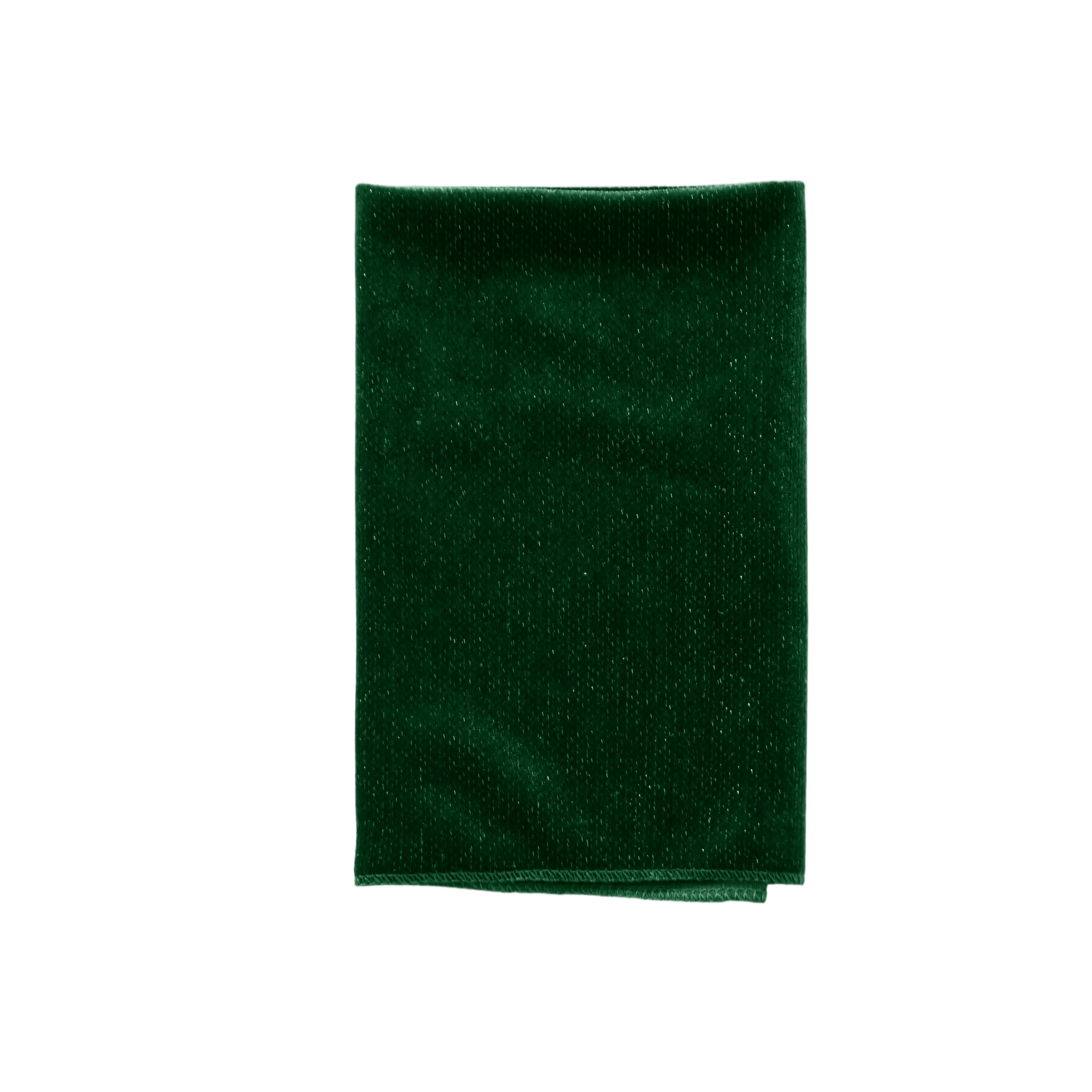 5 pcs/pk Glitter Velvet 20"x20" Linen Napkin - Emerald Green - Image 5