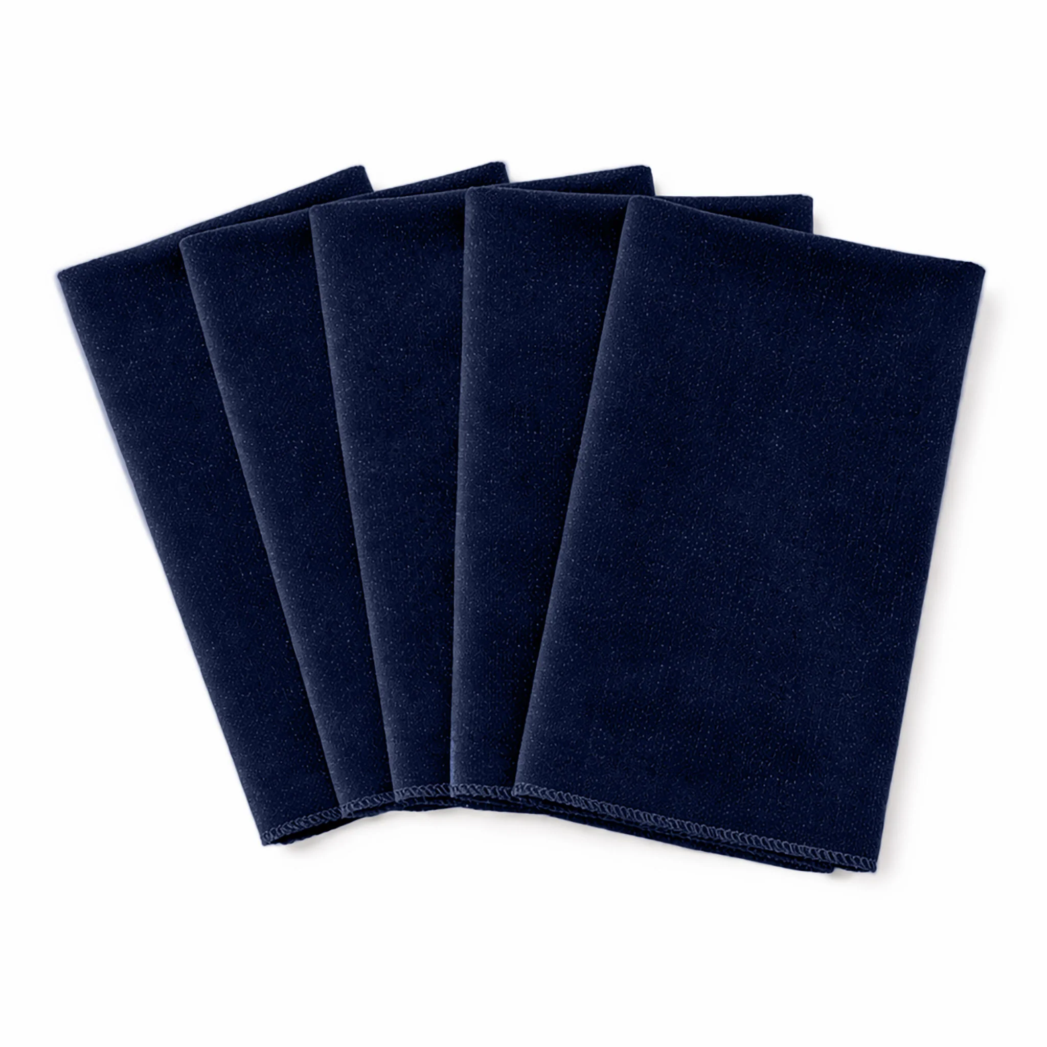 5 pcs/pk Glitter Velvet 20"x20" Linen Napkin - Navy Blue