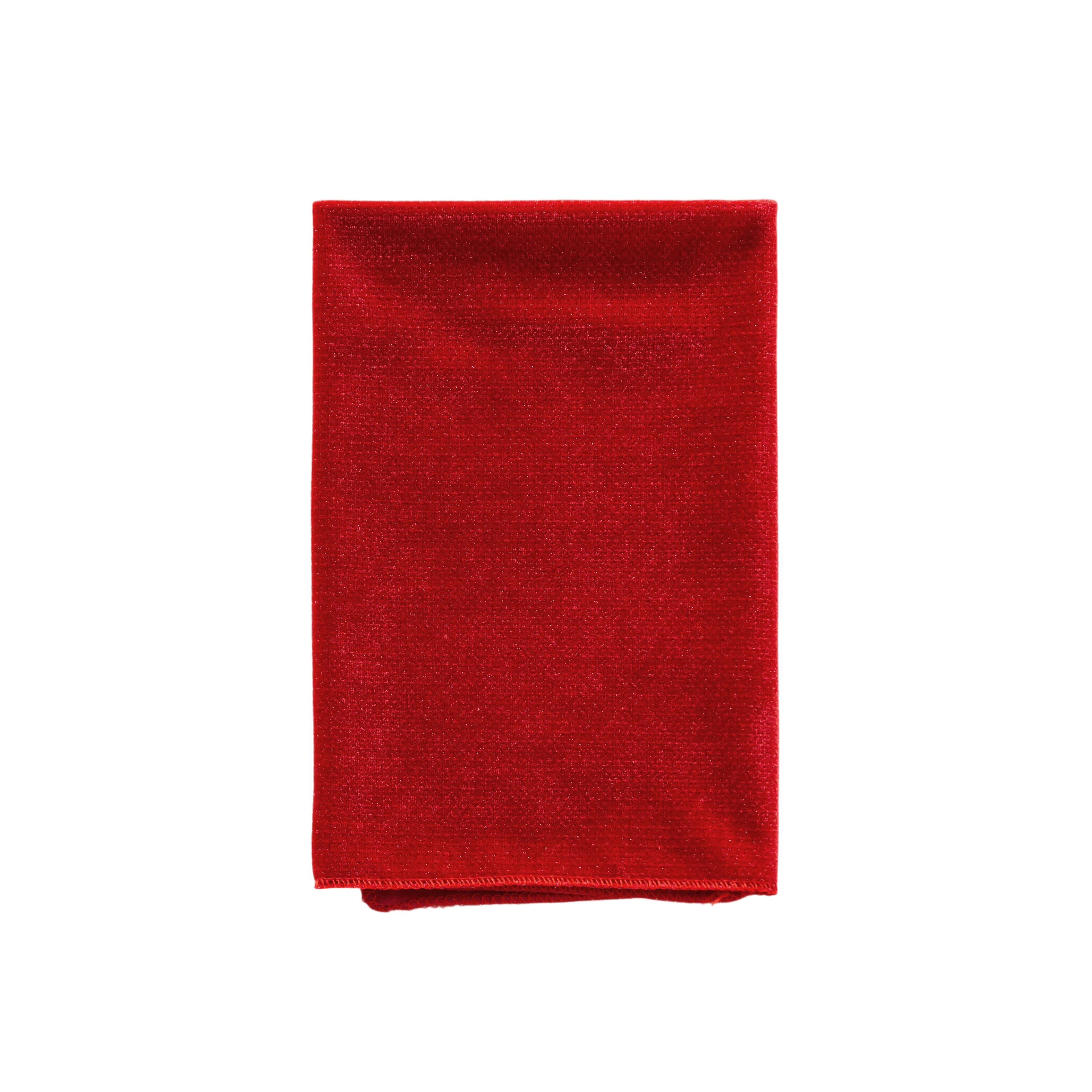 5 pcs/pk Glitter Velvet 20"x20" Linen Napkin - Red - Image 5