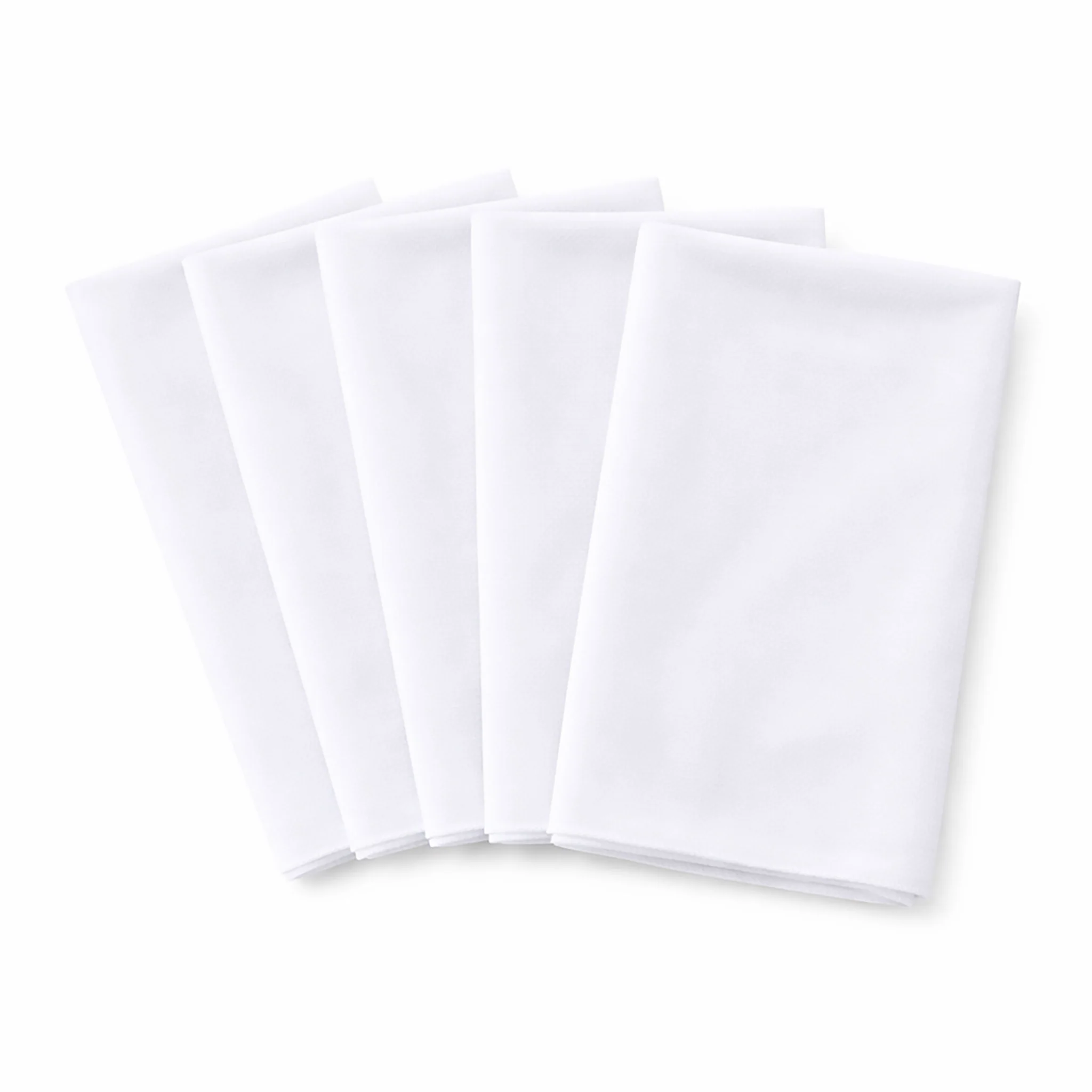 5 pcs/pk Glitter Velvet 20"x20" Linen Napkin - White