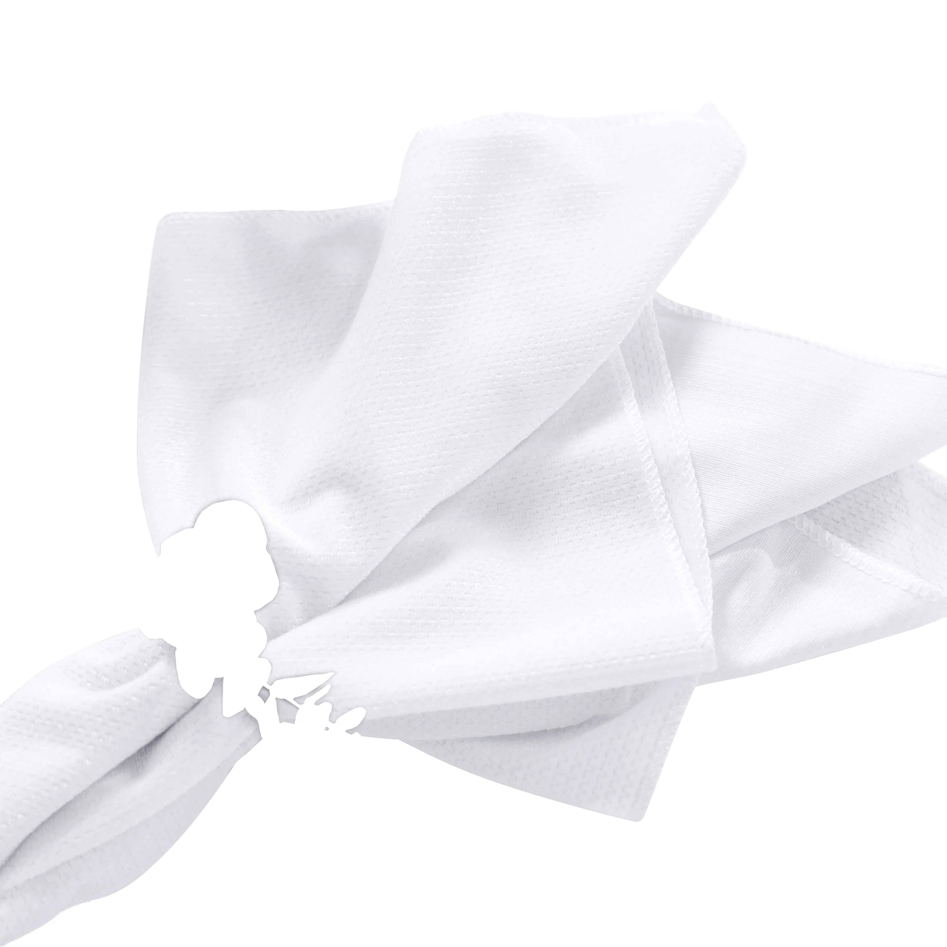 5 pcs/pk Glitter Velvet 20"x20" Linen Napkin - White - Image 7