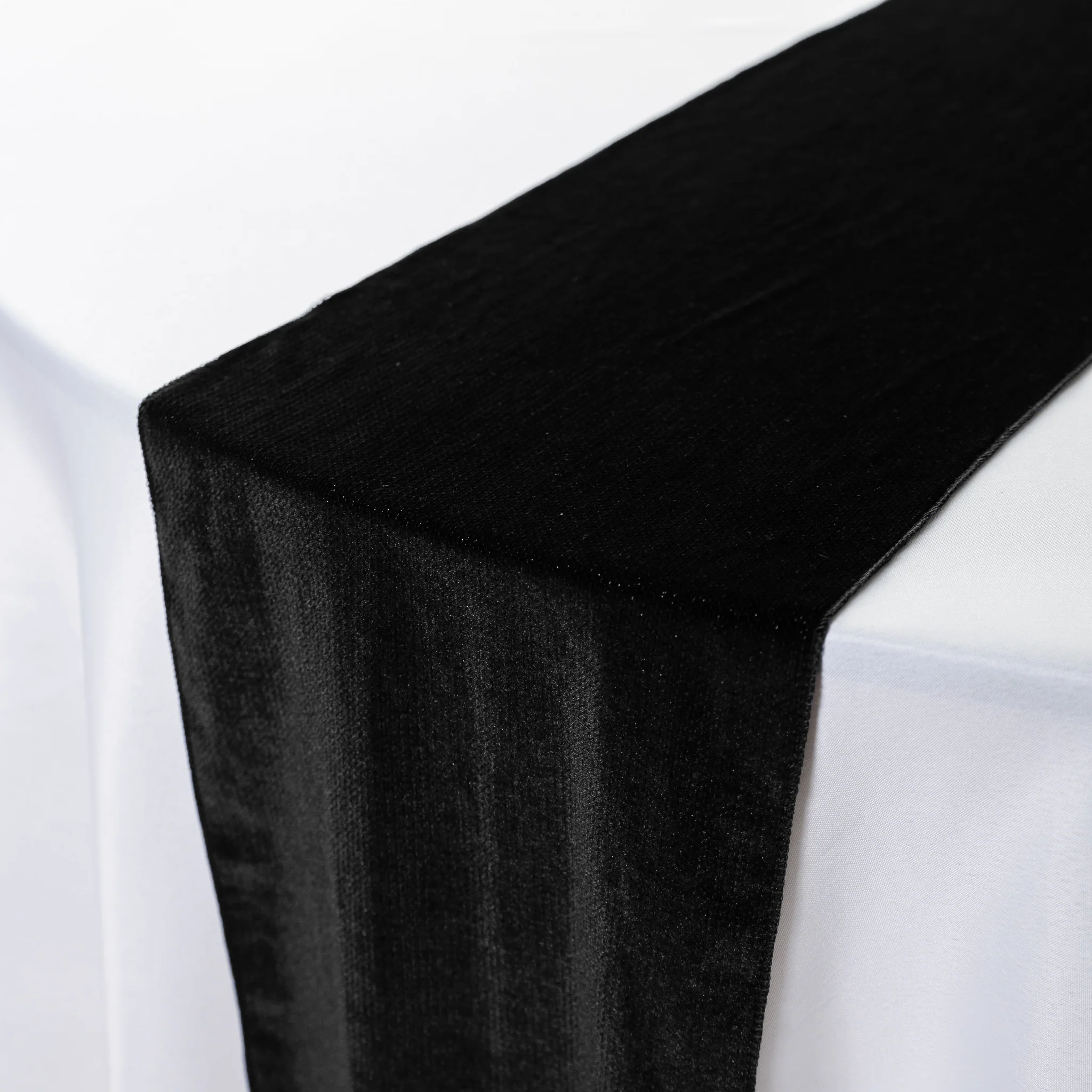 Glitter Velvet Table Runner - Black - Image 7