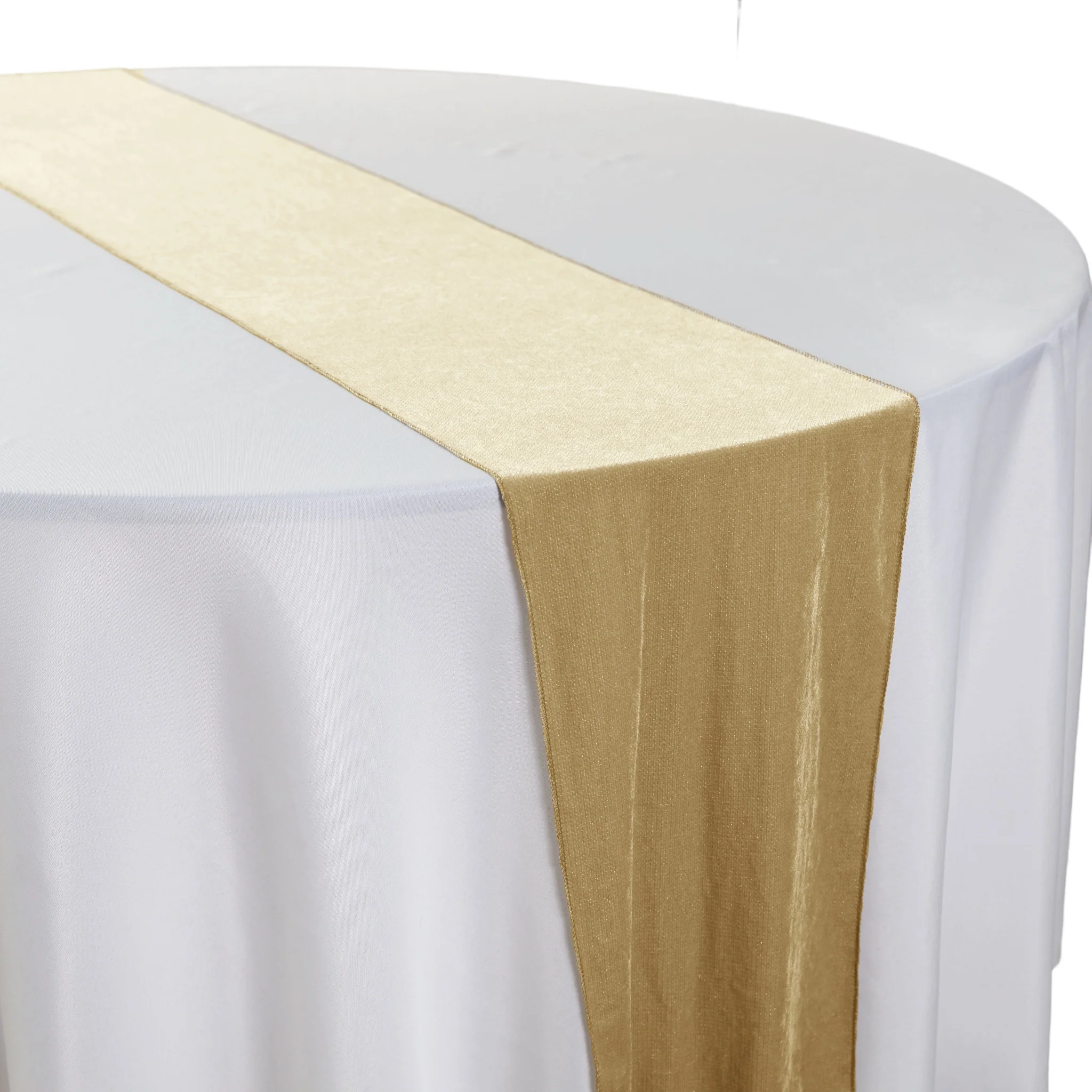 Glitter Velvet Table Runner - Champagne - Image 5