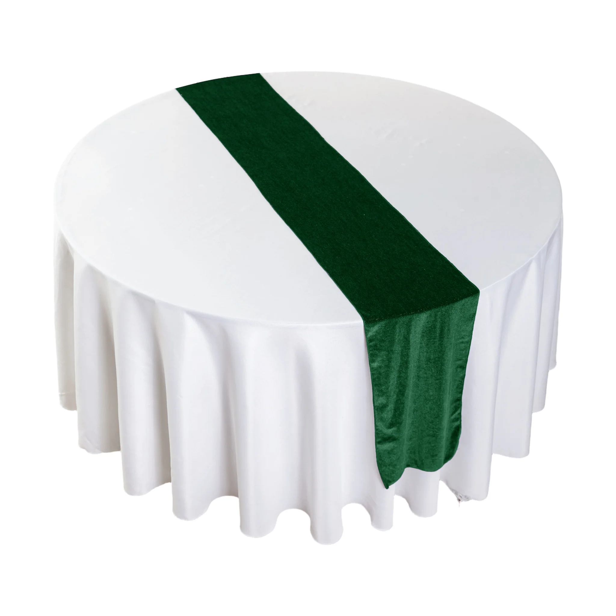 Glitter Velvet Table Runner - Emerald Green - Image 10