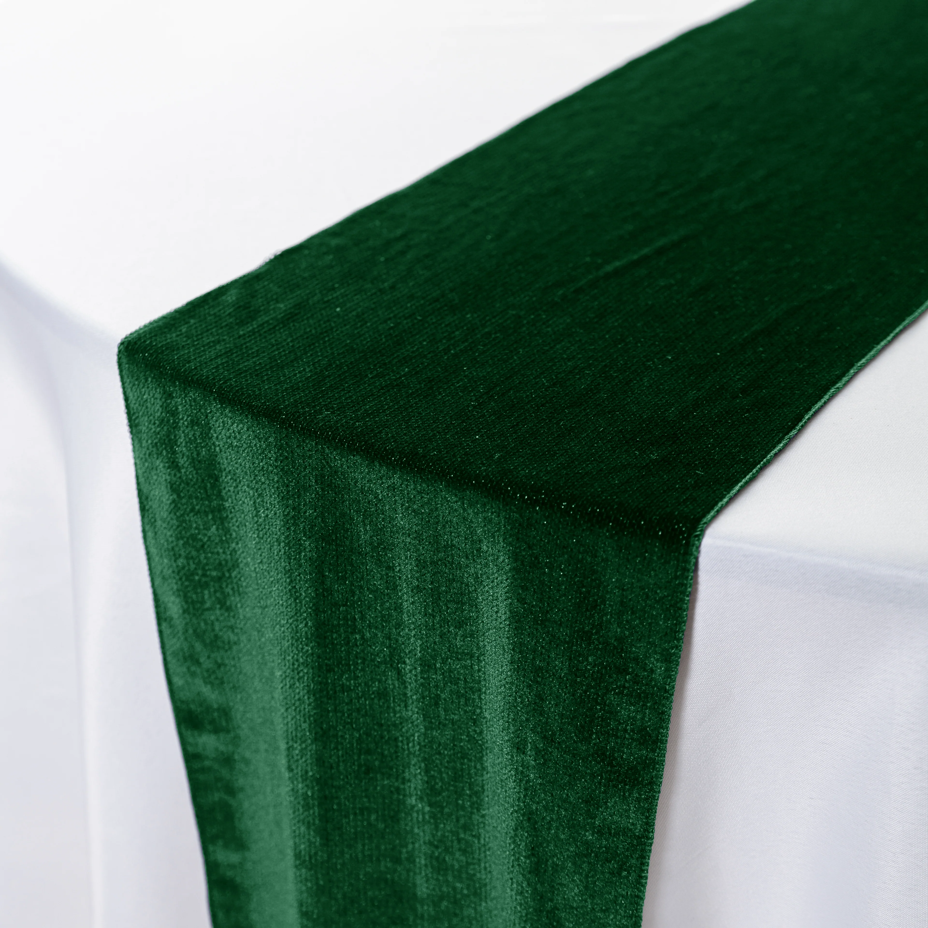 Glitter Velvet Table Runner - Emerald Green - Image 7