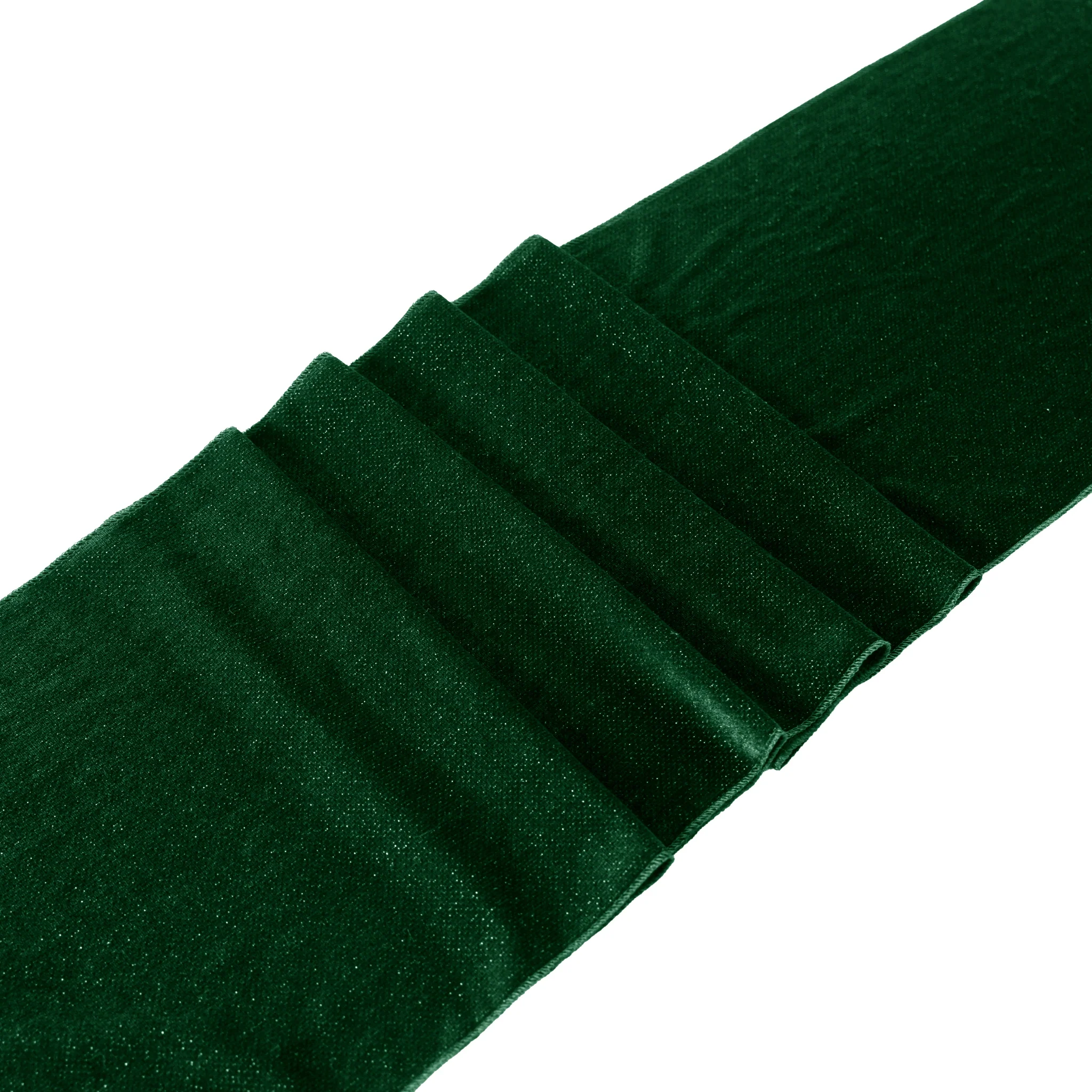 Glitter Velvet Table Runner - Emerald Green - Image 9