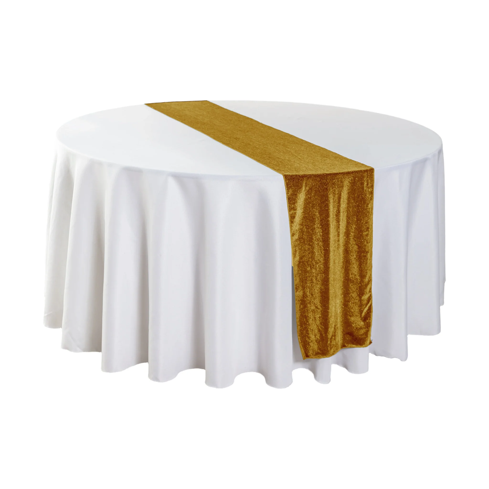 Glitter Velvet Table Runner - Gold