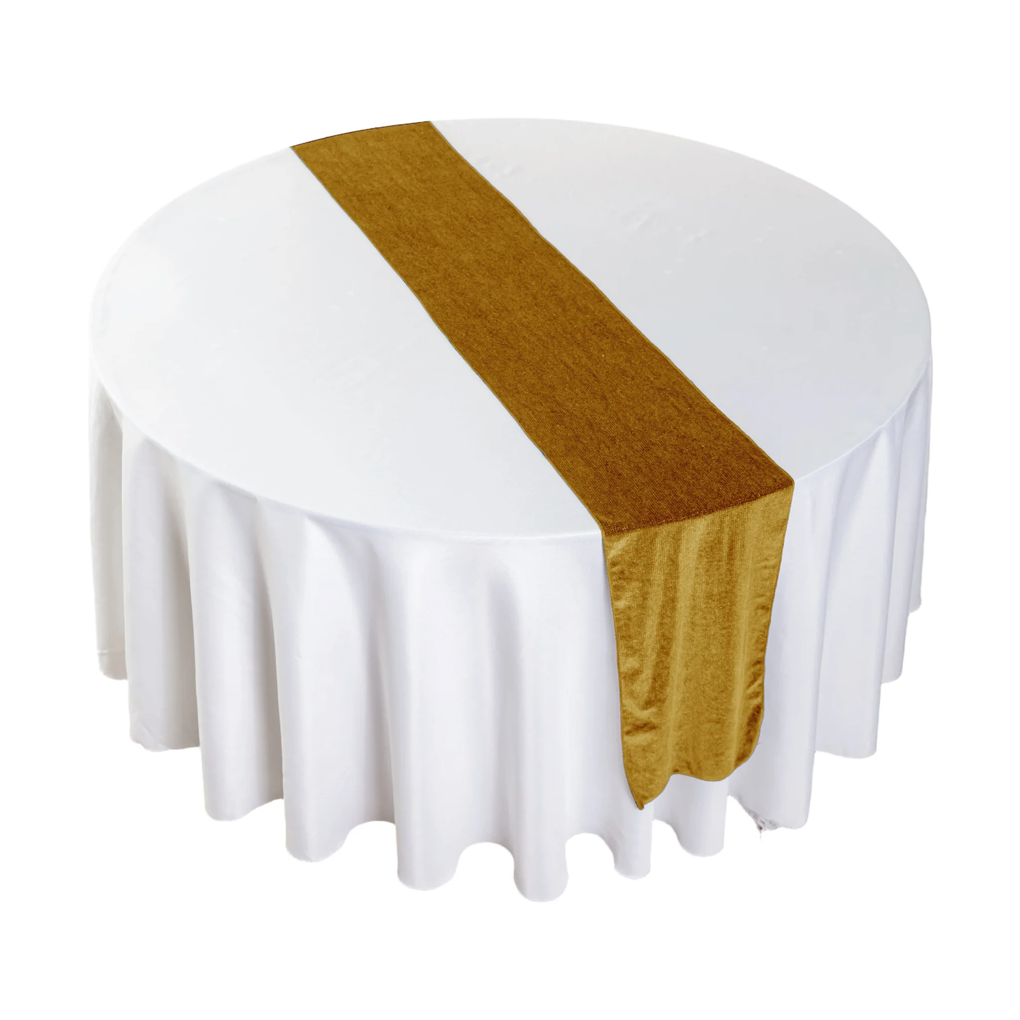 Glitter Velvet Table Runner - Gold - Image 10