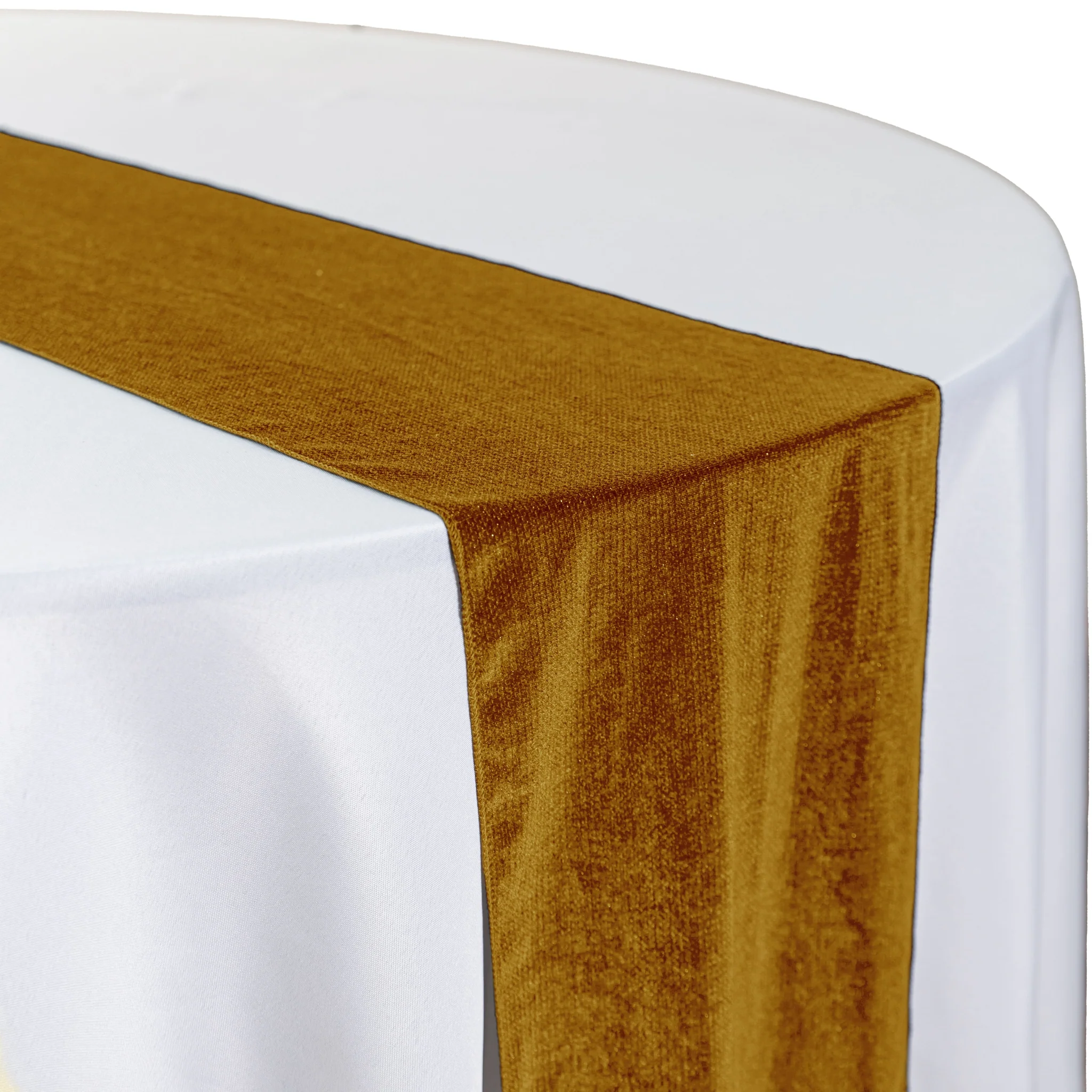 Glitter Velvet Table Runner - Gold - Image 7