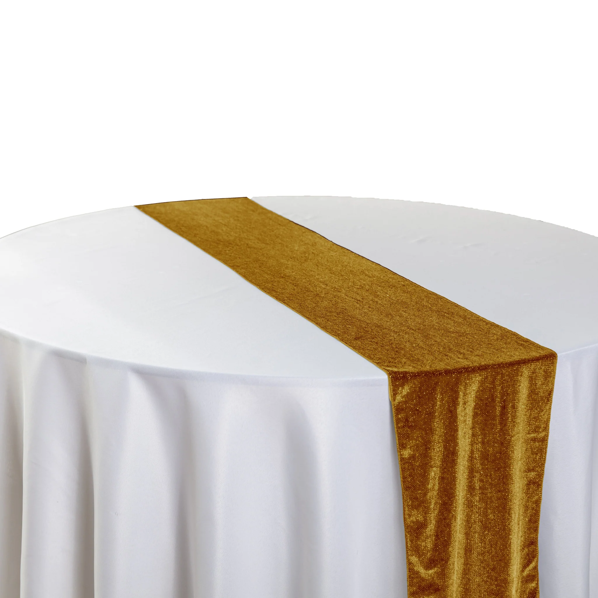 Glitter Velvet Table Runner - Gold - Image 9