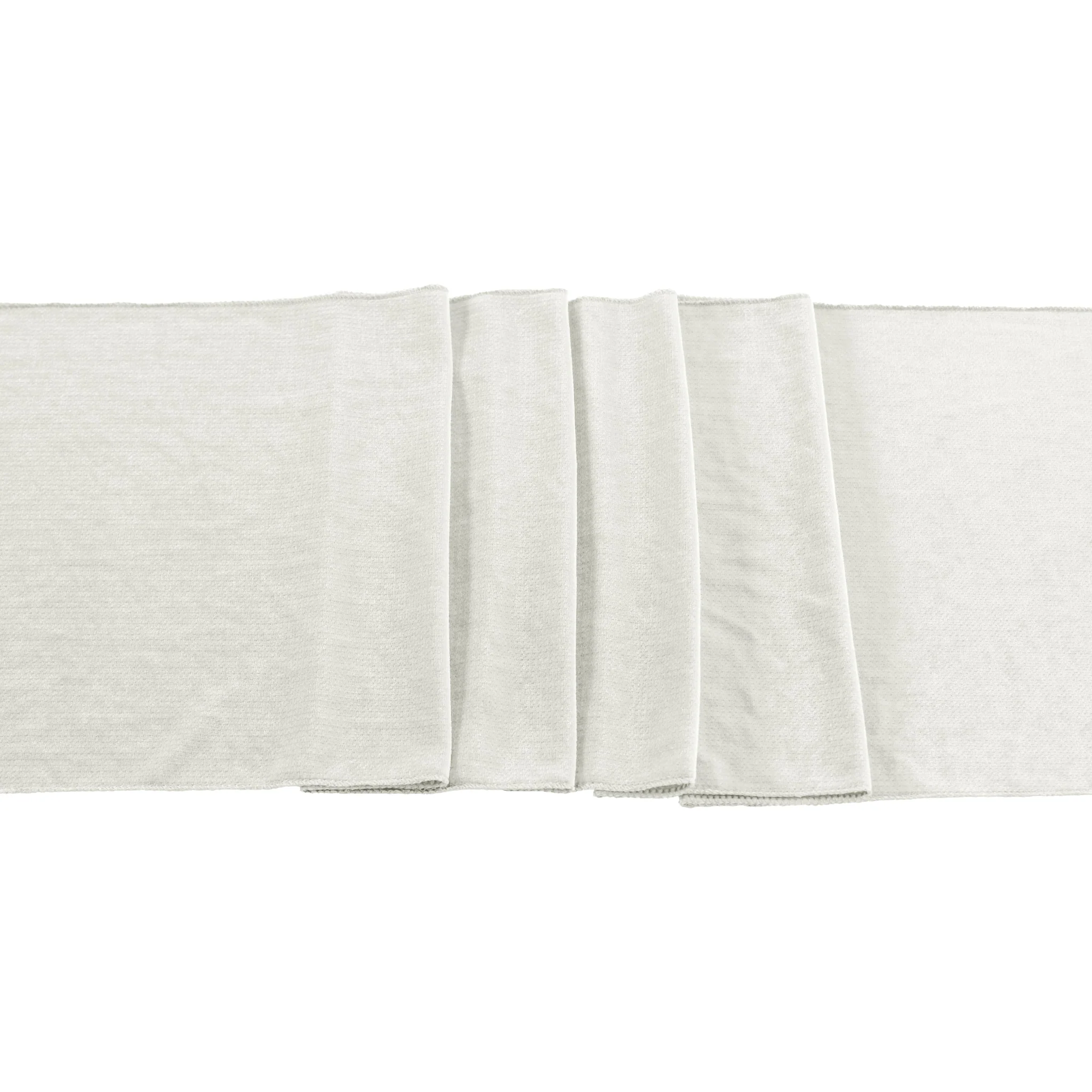 Glitter Velvet Table Runner - Ivory - Image 3