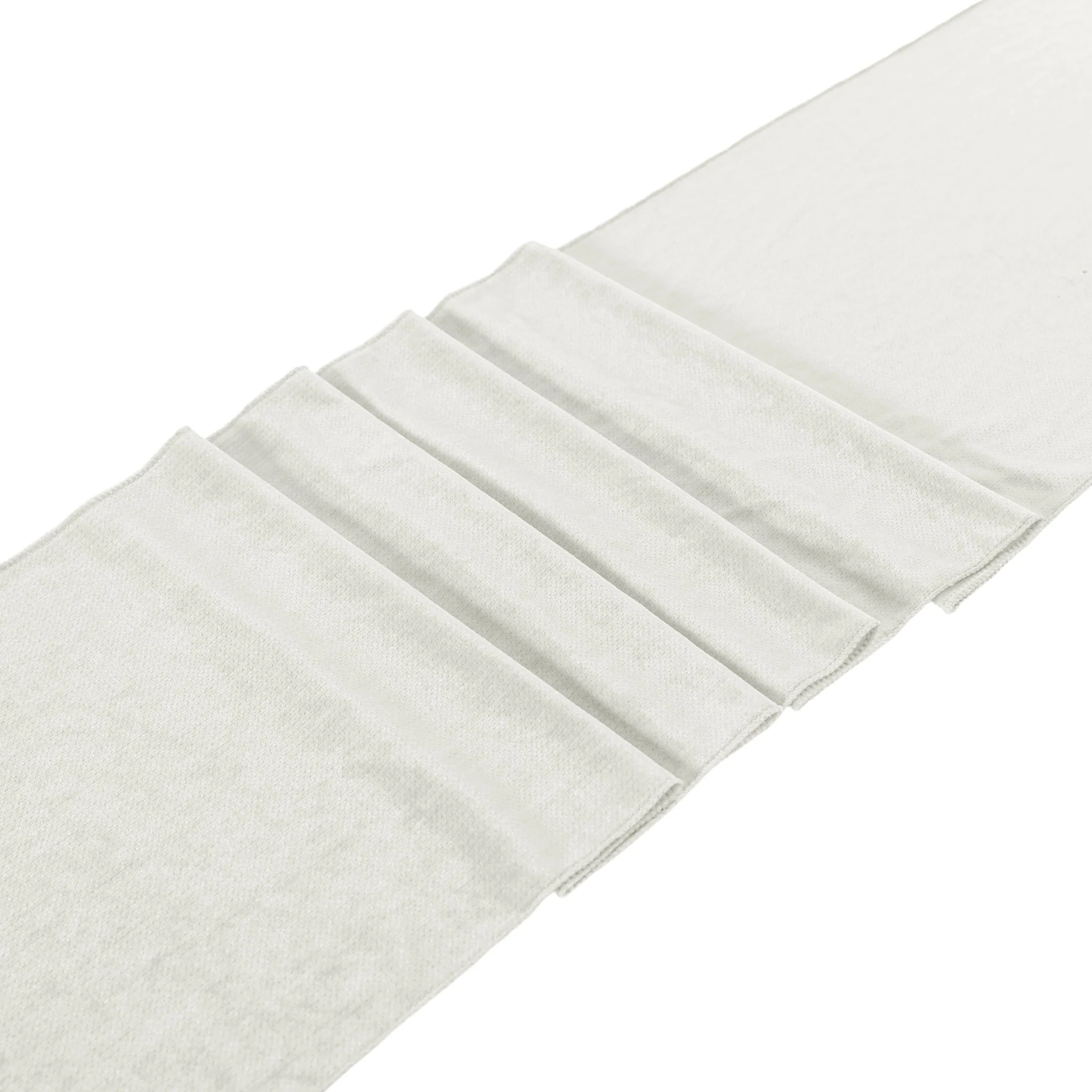 Glitter Velvet Table Runner - Ivory - Image 6