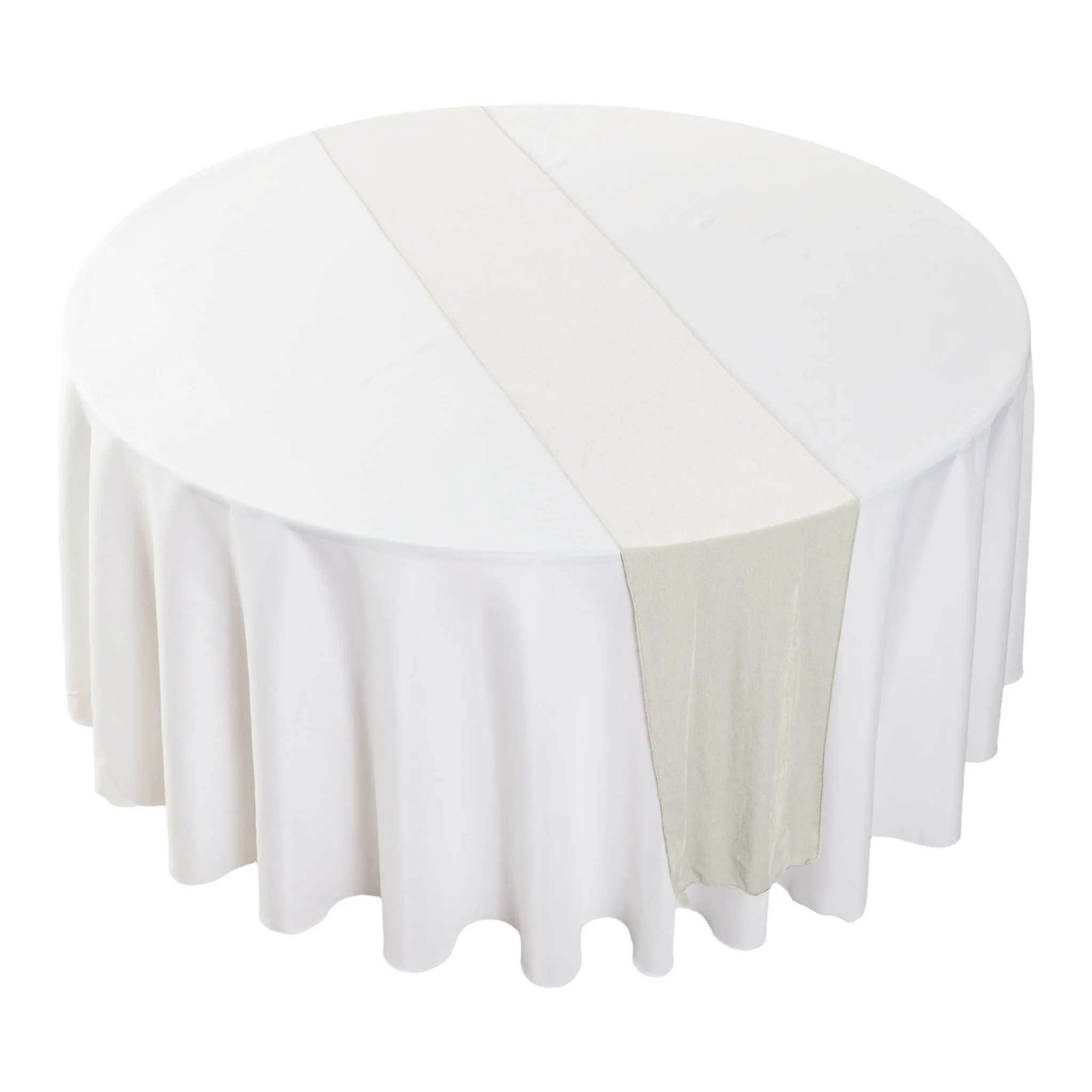 Glitter Velvet Table Runner - Ivory - Image 7