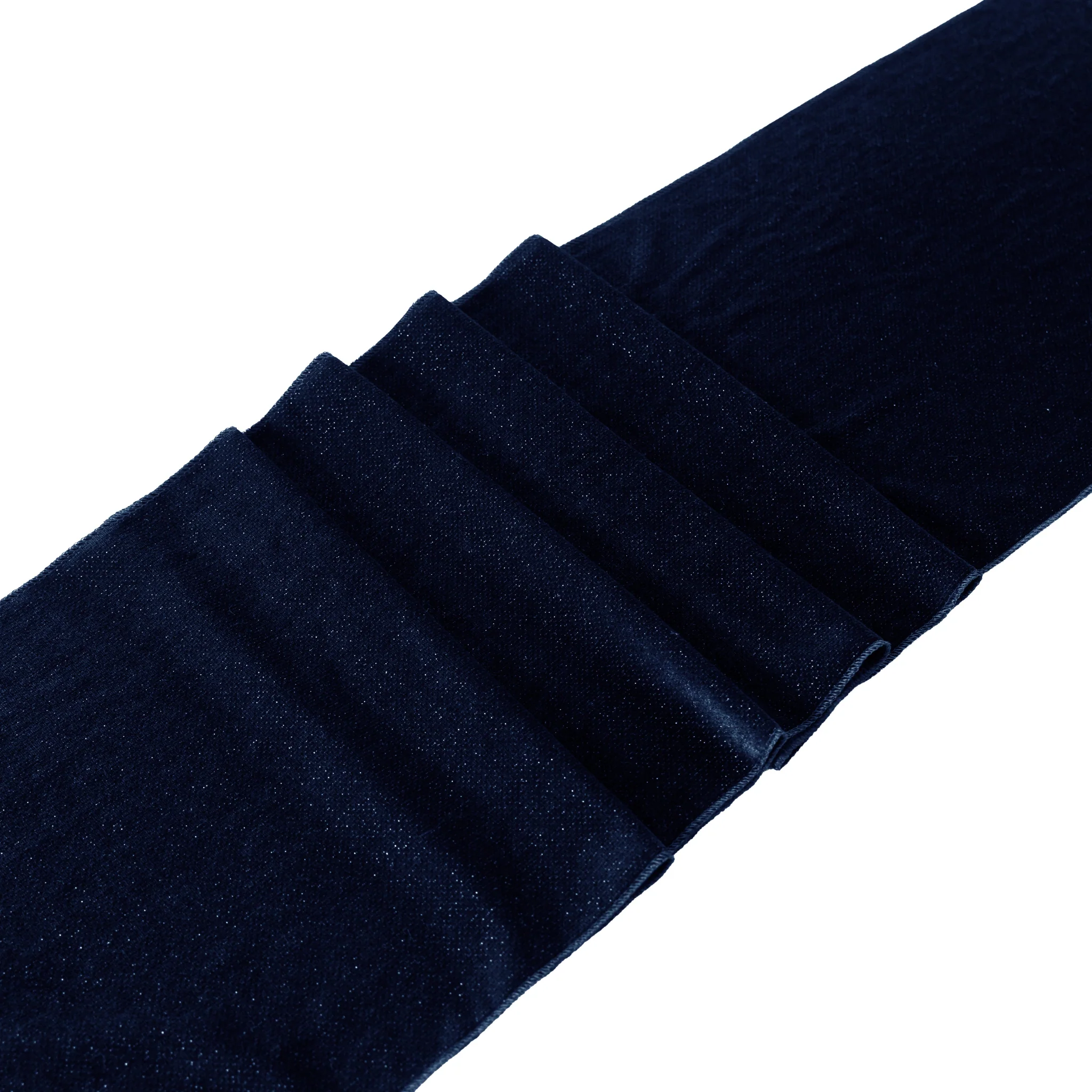 Glitter Velvet Table Runner - Navy Blue - Image 8
