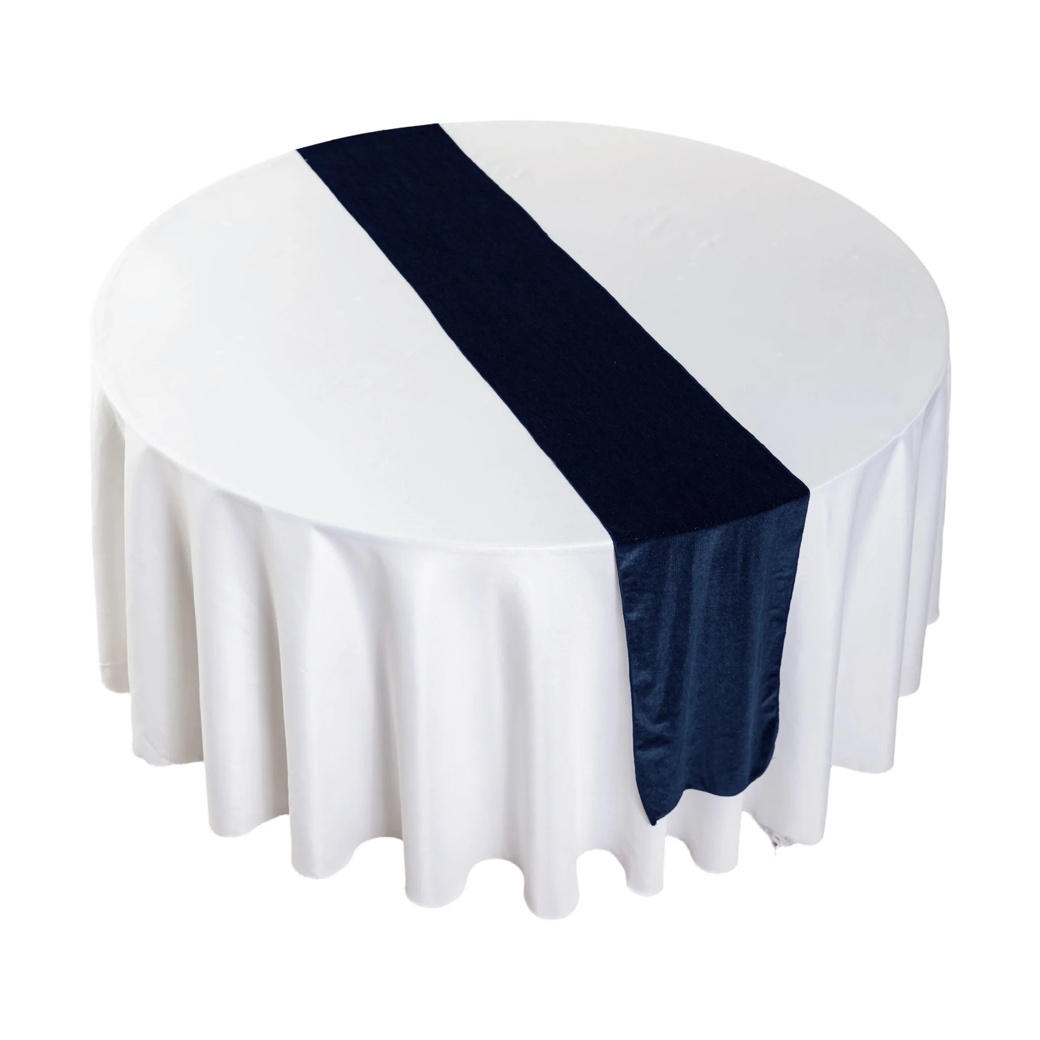 Glitter Velvet Table Runner - Navy Blue - Image 9