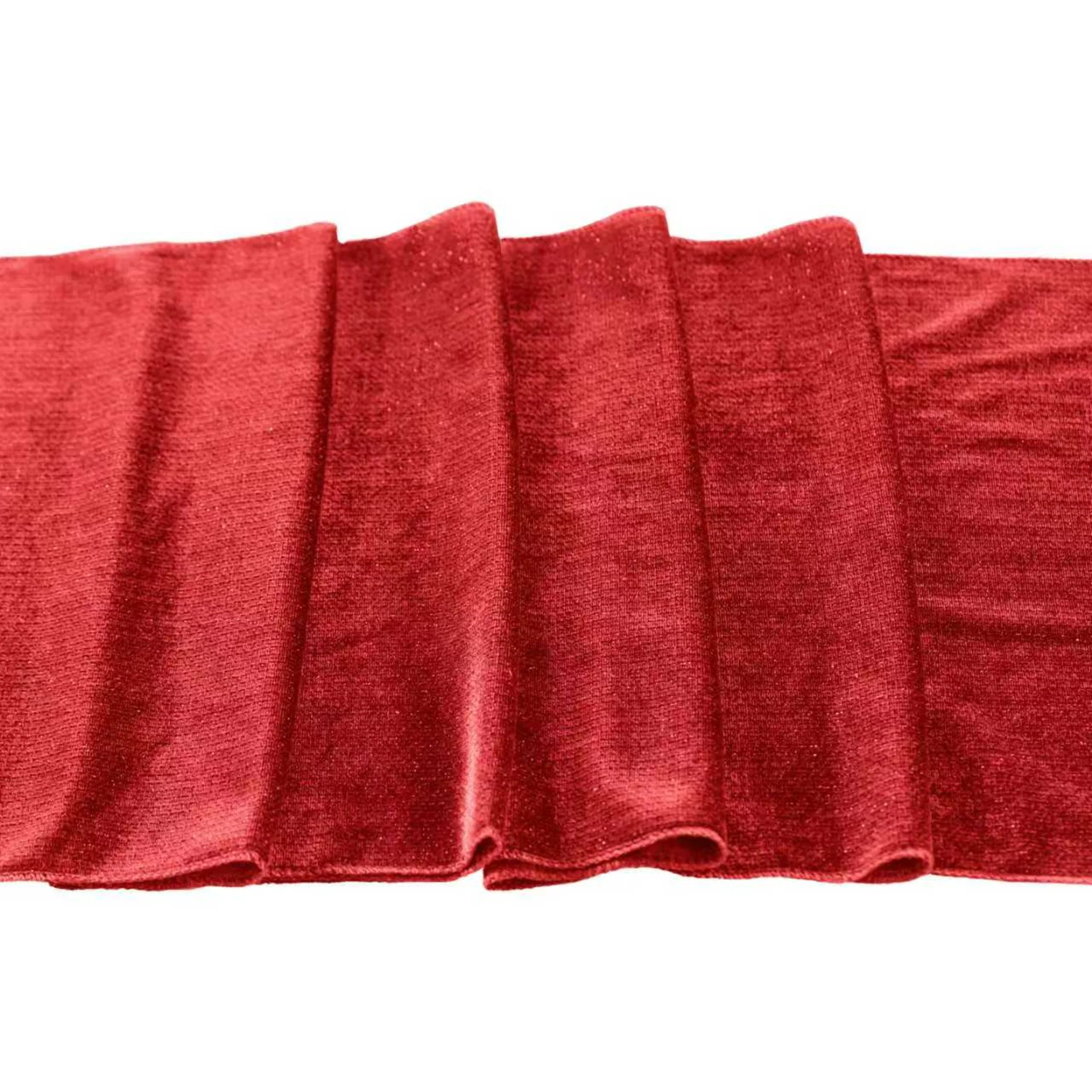Glitter Velvet Table Runner - Red - Image 3