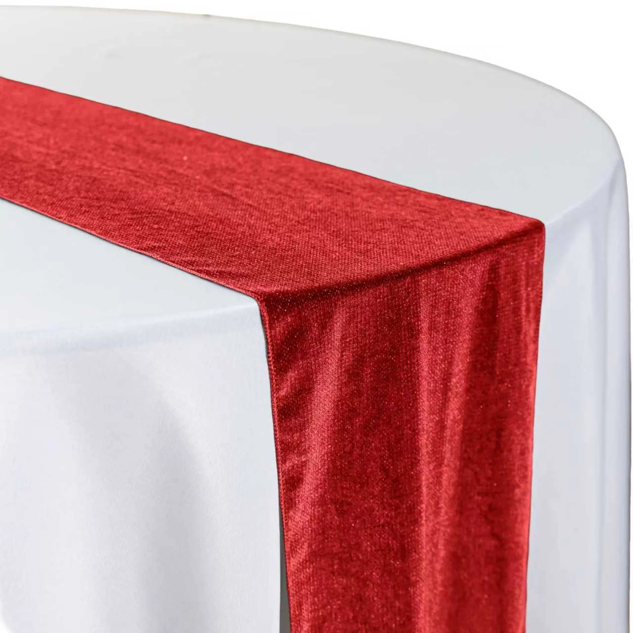 Glitter Velvet Table Runner - Red - Image 5