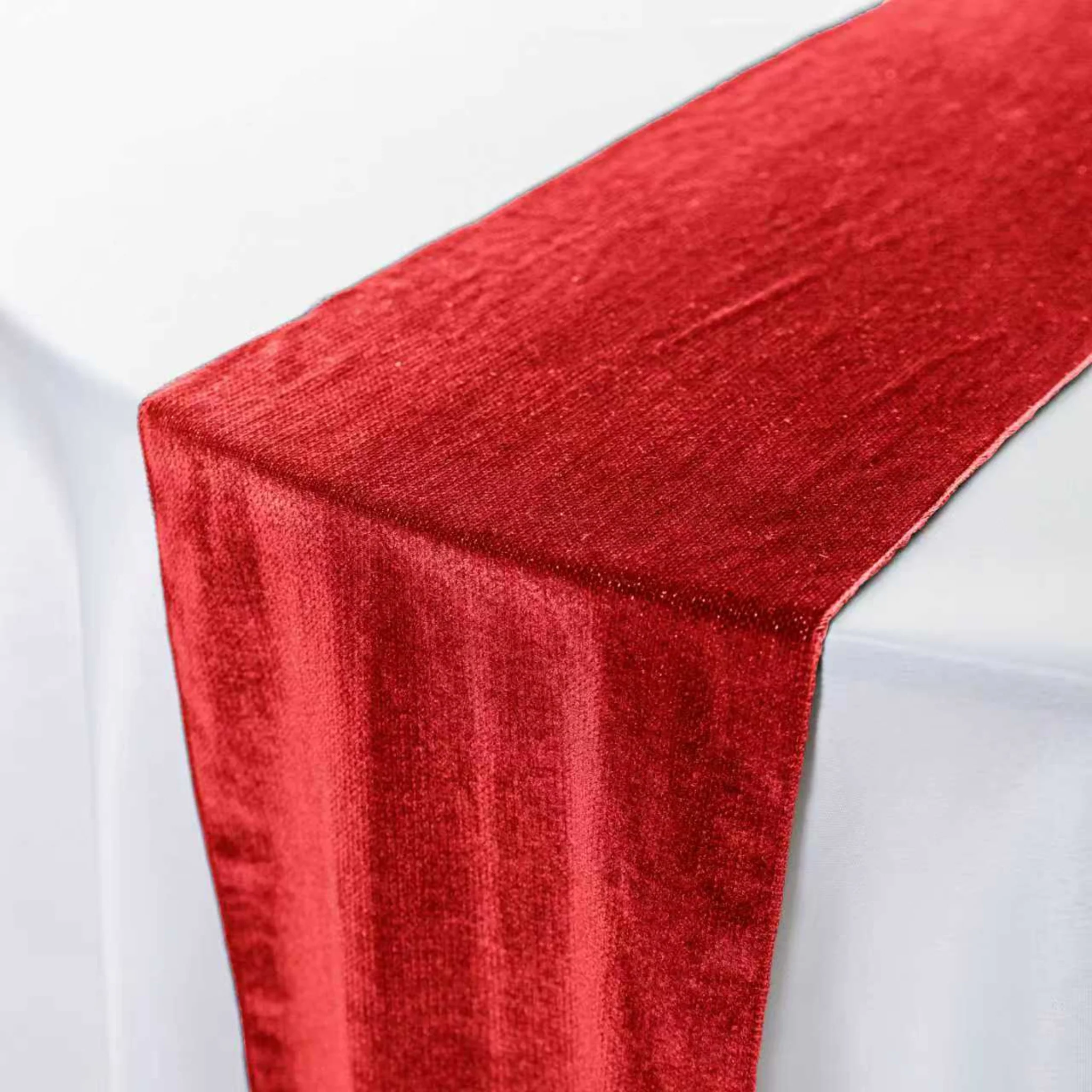 Glitter Velvet Table Runner - Red - Image 6