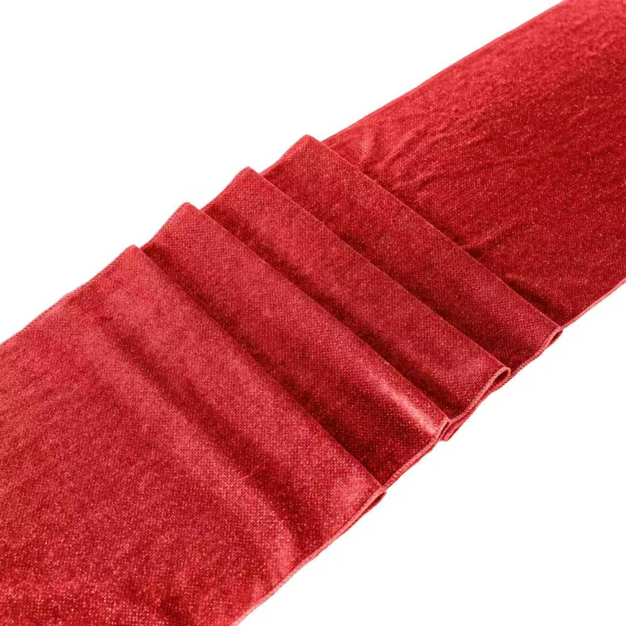 Glitter Velvet Table Runner - Red - Image 7